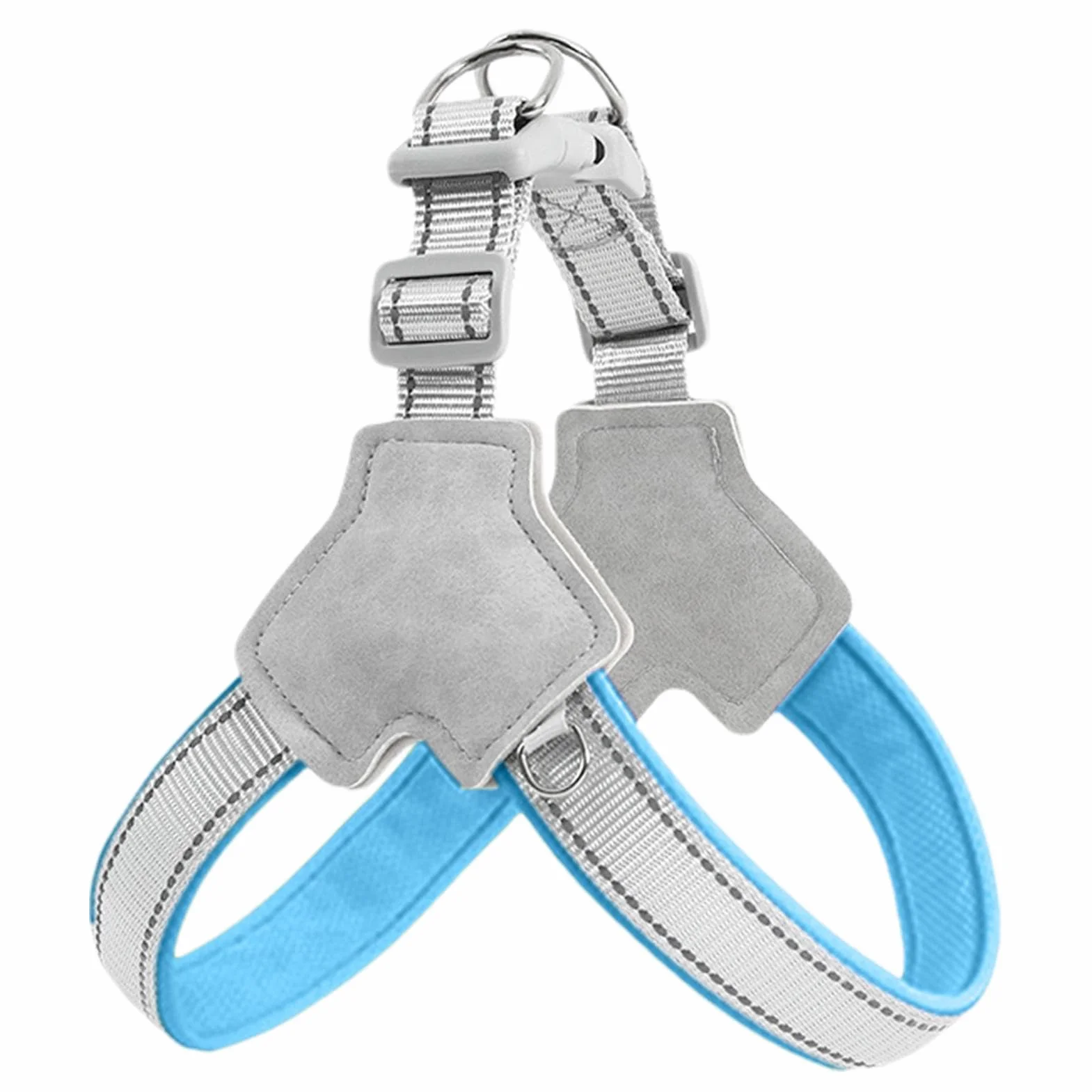 Imbracatura riflettente per animali domestici gilet per passeggiate per cani - Imbracatura per cani in Y senza di clip anteriore riflettente - Accessori per l'allenamento a piedi per cuccioli