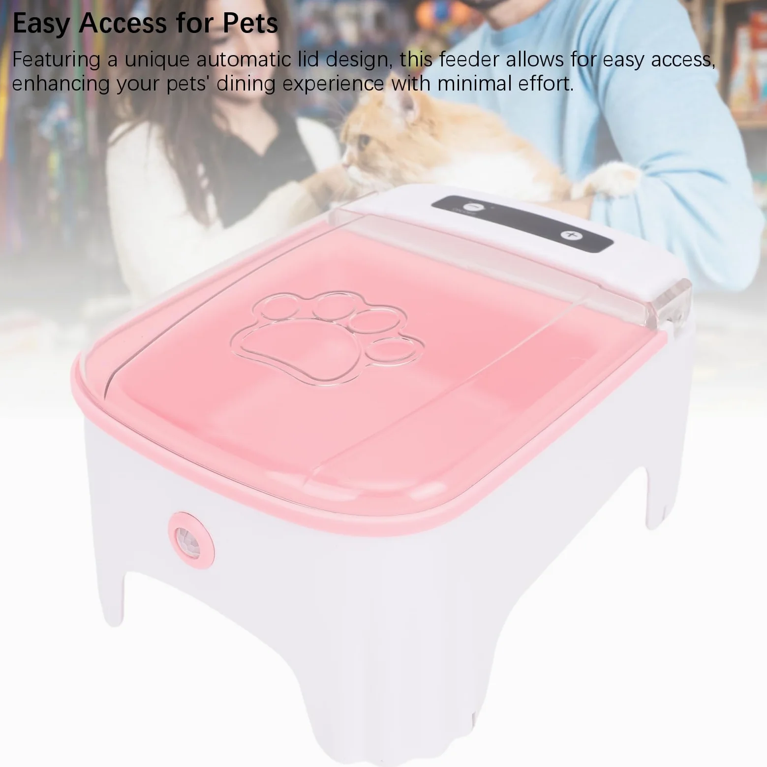 Topiky Mangiatoia Automatica per Gatti Temporizzata da 2,5 Litri Dispenser di Cibo per Animali Domestici di Grande Capacità Antiribaltamento con Timer Programmabile per Cani Gatti, Mangiatoia (PINK)