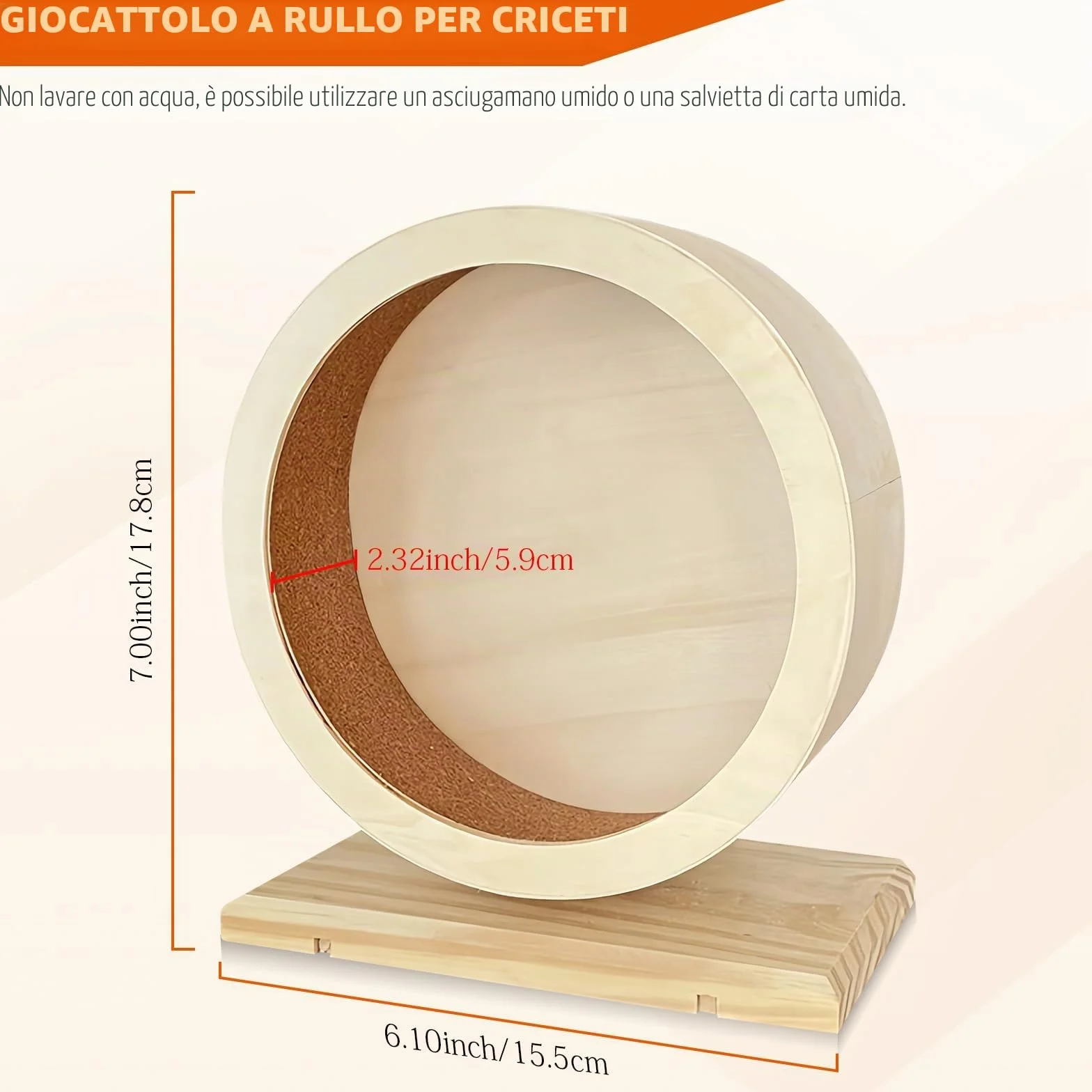 Rotella per criceti in legno per piccoli animali domestici: WIYETY Rotella per criceti silenziosa, rotella per criceti a basso rumore per tranquillità e movimento, rotella per altri piccoli animali
