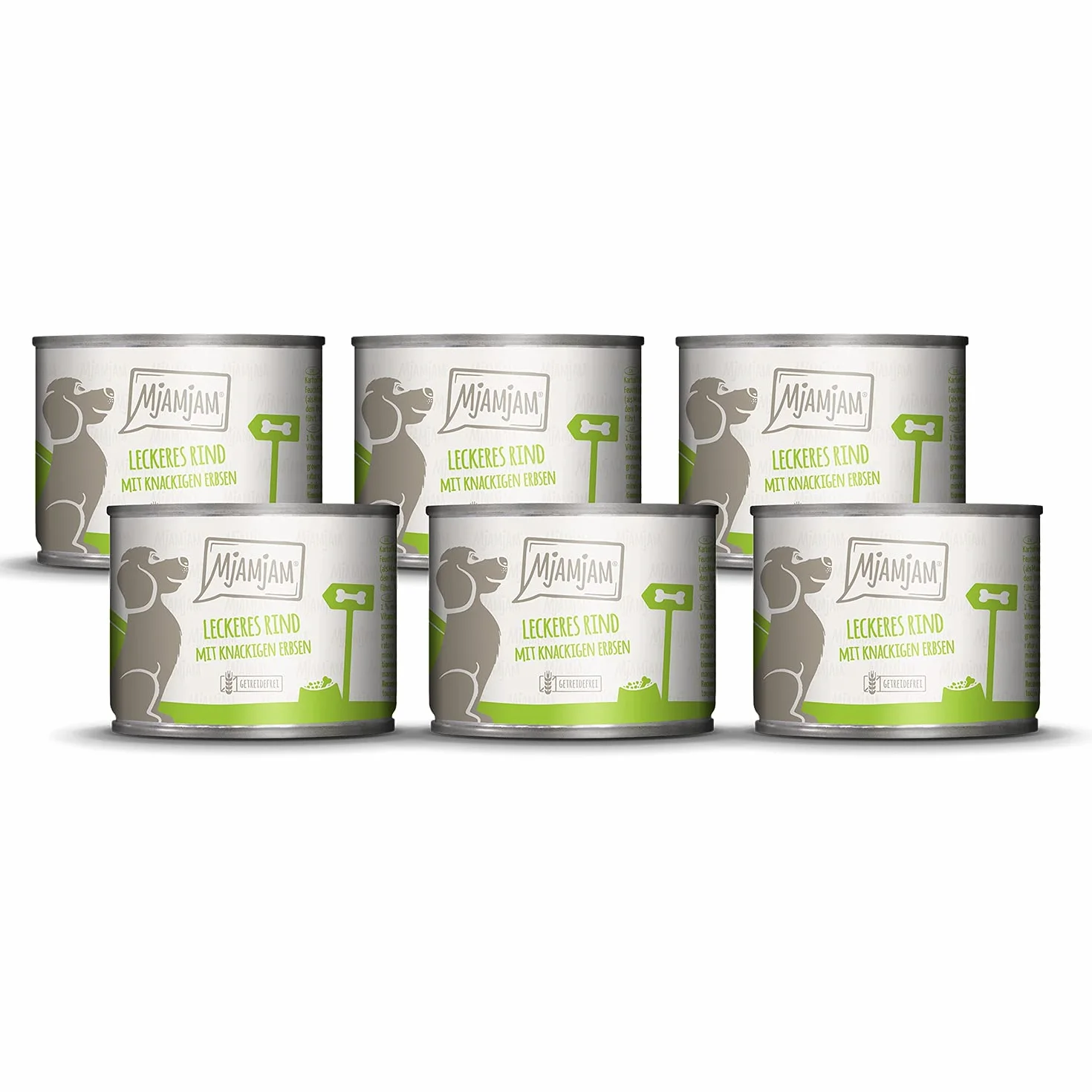 MjAMjAM cibo umido per cani manzo patate piselli confezione da 6 x 200 g
