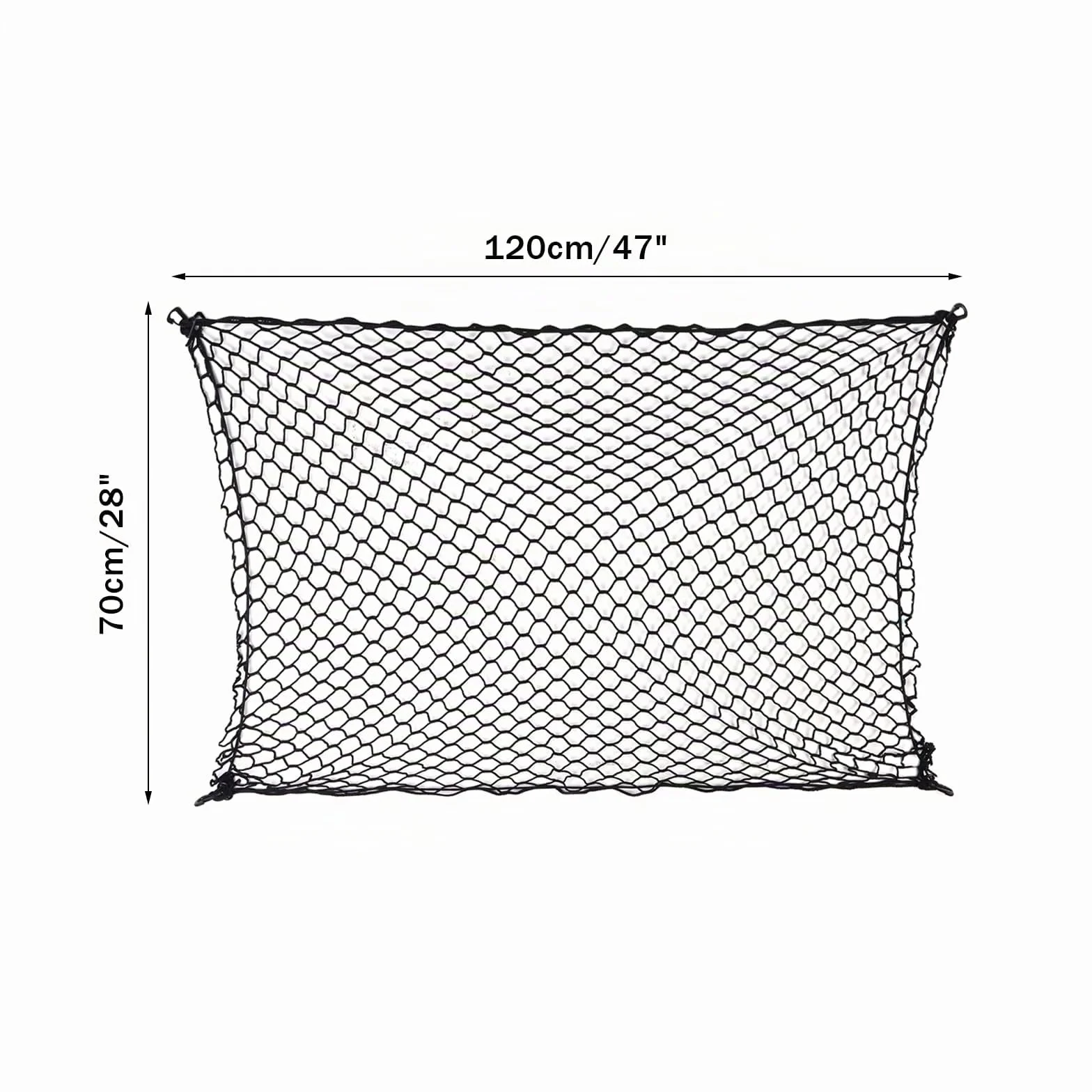120×70 cm Barriera Rete Auto per Cane, Rete Macchina per Cani Bagagliaio, Porta Barriera Veicolo Regolabile Protettiva per Cani Mesh Sicurezza per Camion SUV Auto