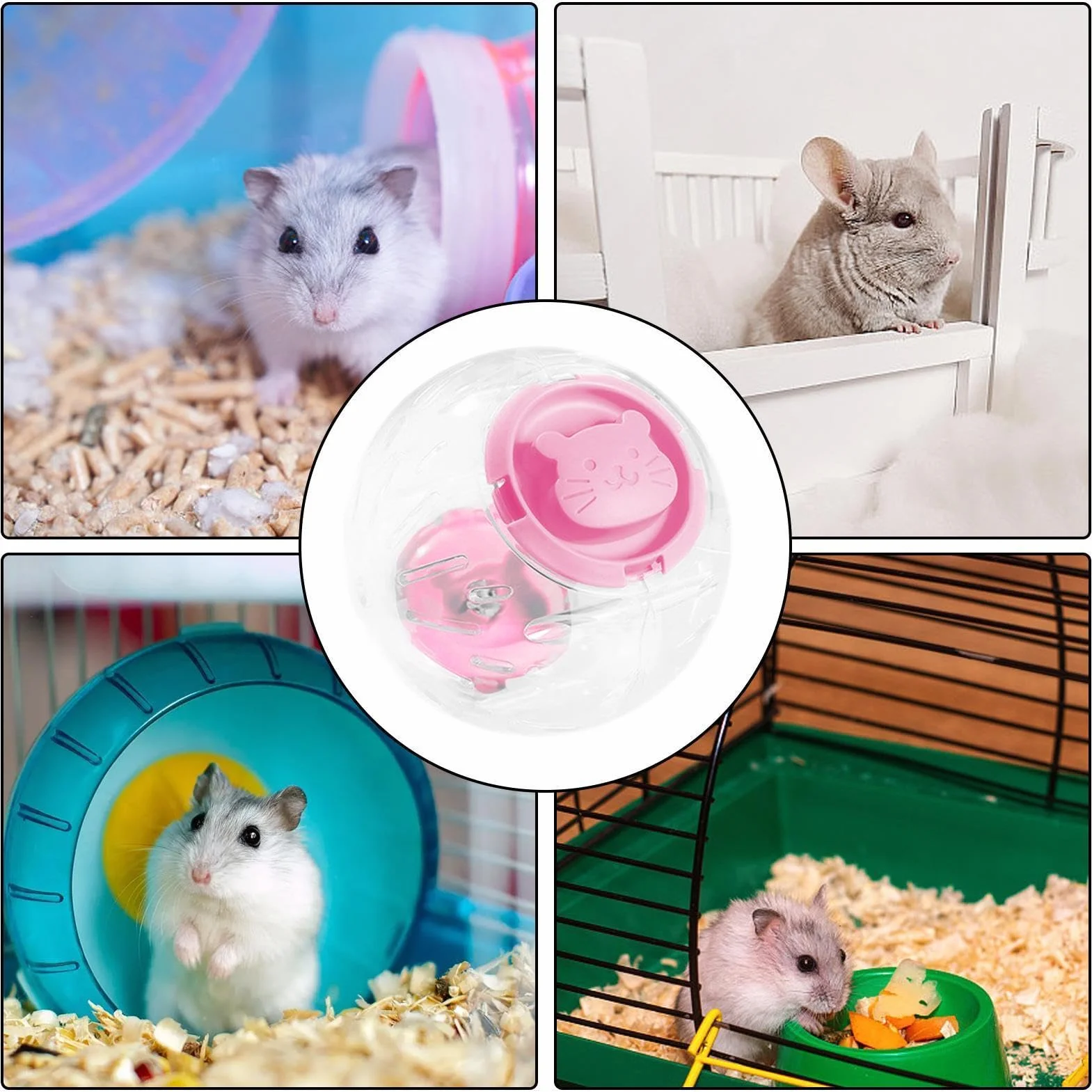 Grande Pallone Da Esercizio Per Criceto, Trasparente, Silenzioso, Sicuro, Per Corsa – Criceto Siriano E Piccoli Animali | Sfera Da Corsa Del Criceto Chiara | Palla Di Attività Portatile Pours Animale