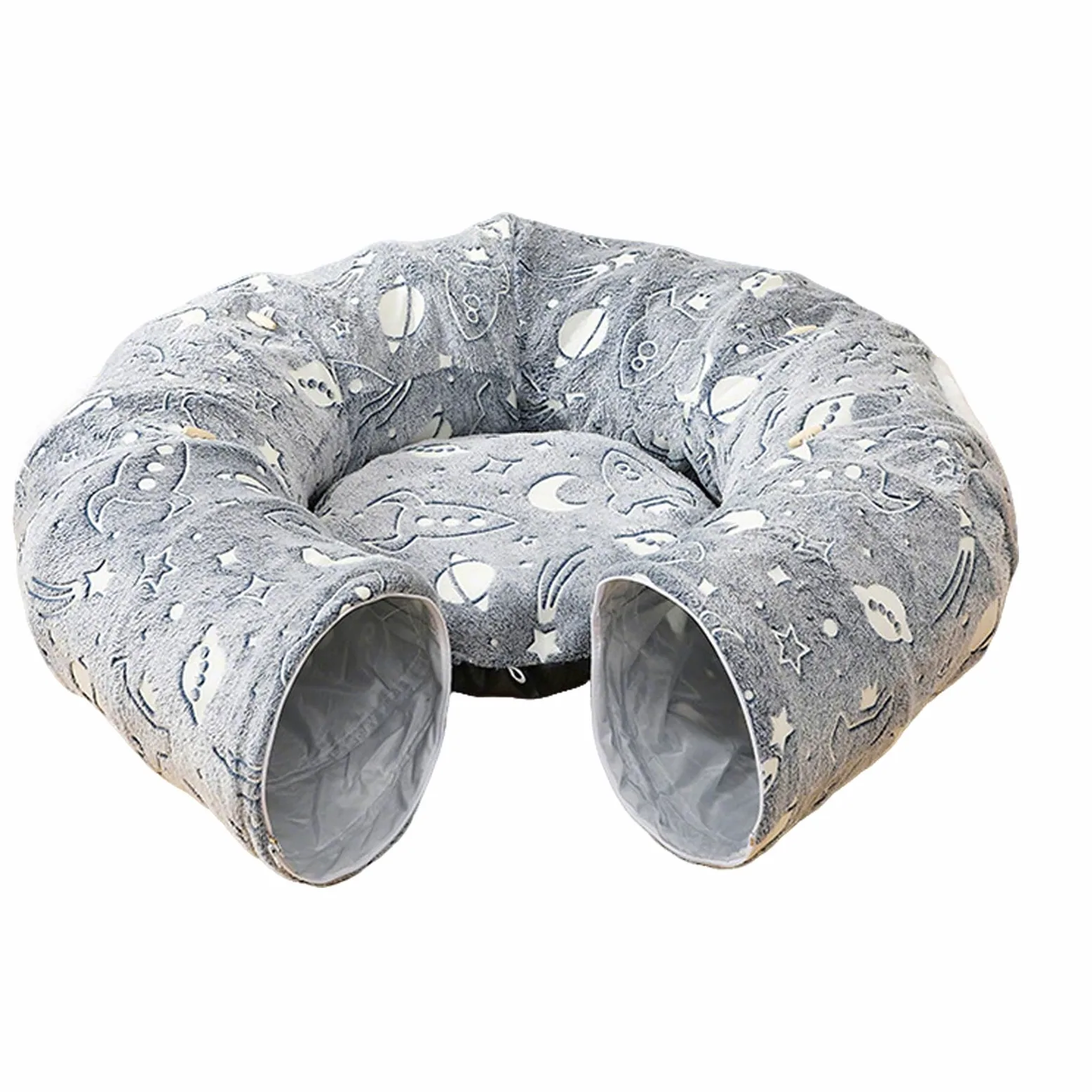 Cuccia Tunnel Per Gatti Cuccia Tunnel A Ciambella Per Gatti | Riposo Piumato Piegevole per Animali Piccole Medie Grandi Taglie