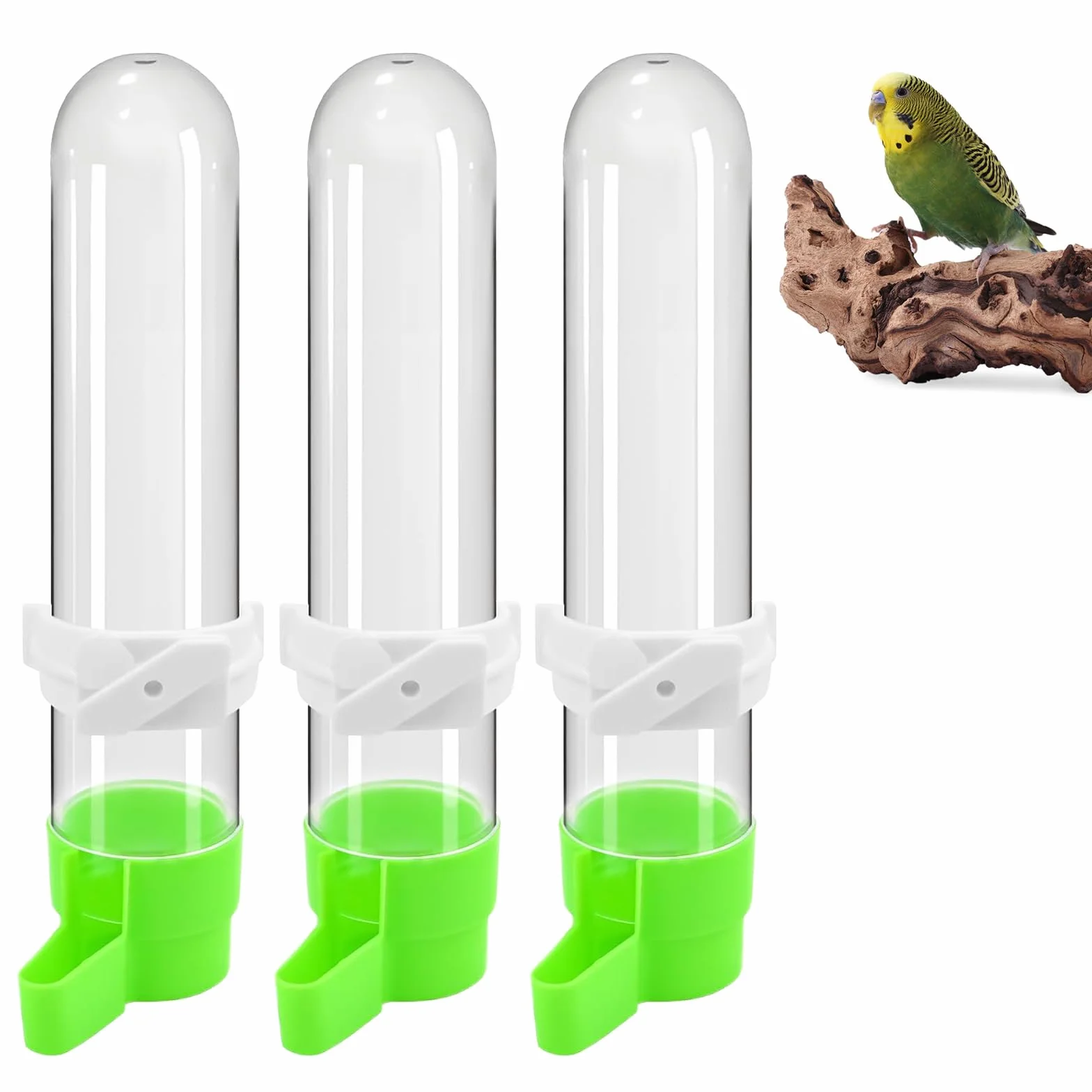 3Pcs Bird Feeder Drinker per Gabbia, Automatica Abbeveratoio per Uccelli Beverino, Abbeveratoi per Uccelli da Appendere, Dispenser D'acqua per Gabbie per Uccelli, per Pappagalli, Pappagallini