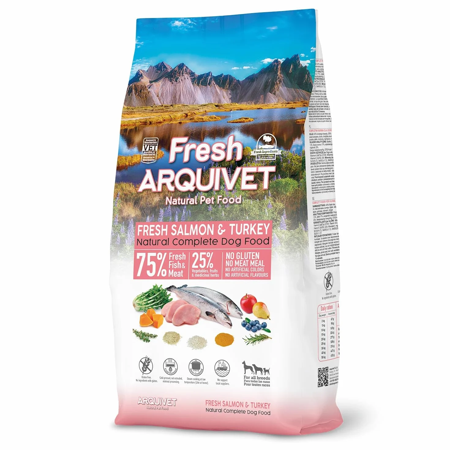 Arquivet Salmone Fresco & Tacchino 10 Kg Mangime umido al salmone e tacchino