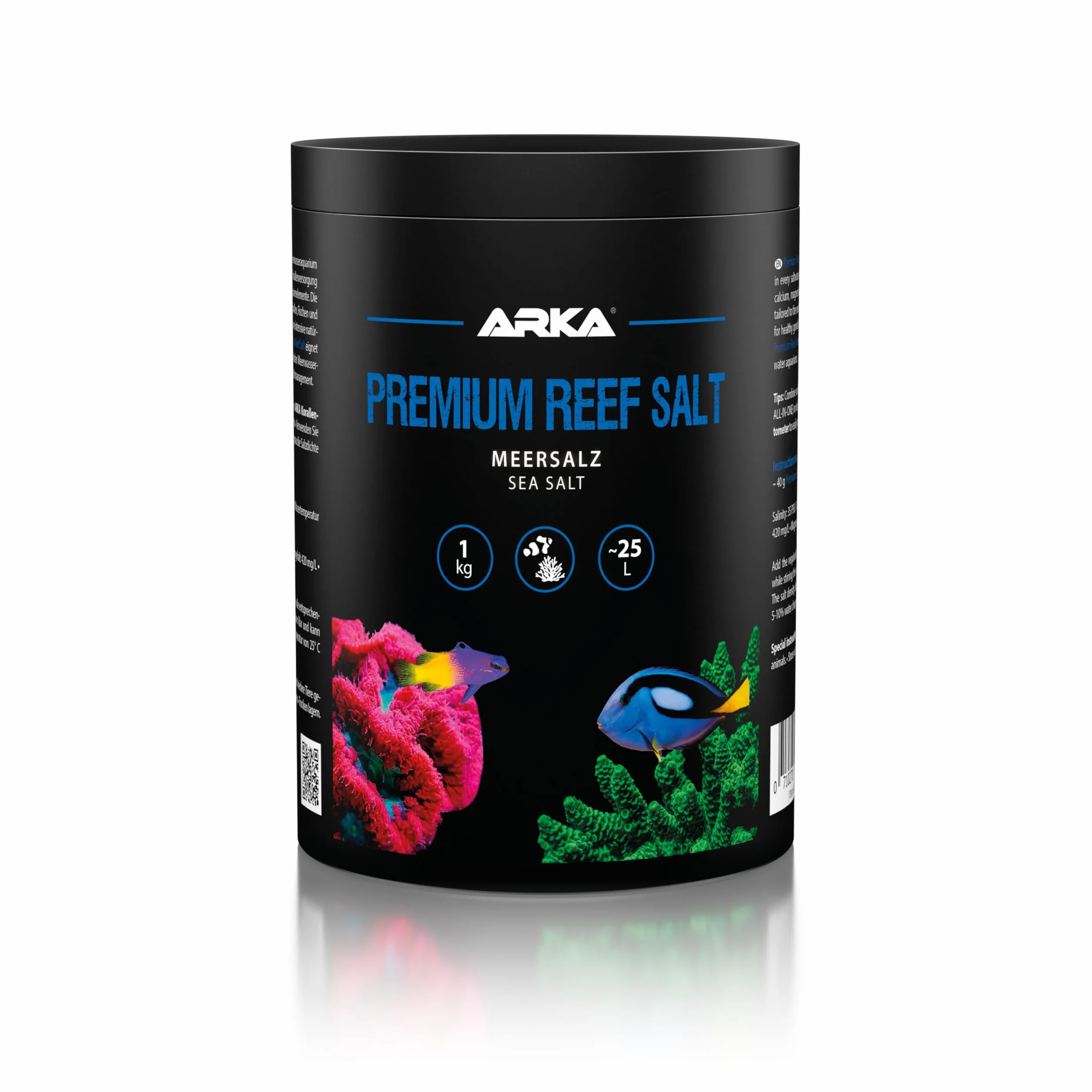 Sale marino 1 kg – ARKA Premium Reef Salt – sale sintetico per acquario marino – stimola la crescita dei coralli e i colori – si scioglie rapidamente, senza fosfati – parametri stabili