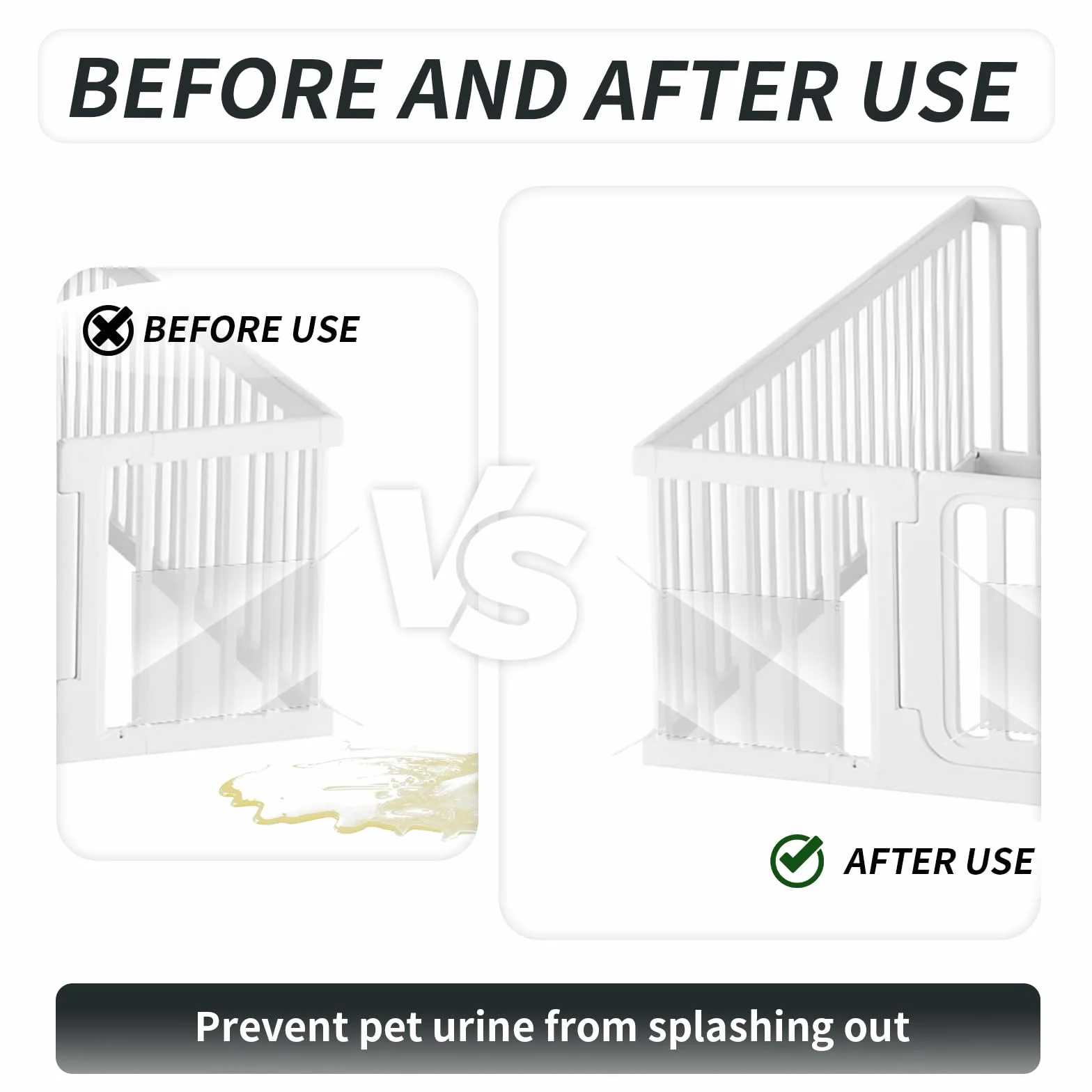 Protezioni per Urine per Gabbie, 6 Pezzi Trasparenti Protezione per Gabbie per Gabbie 26 x 21 cm Rivestimento Laterale per Porcellini con 100 Fascette per Conigli Porcellini d'India Criceti e Recinti