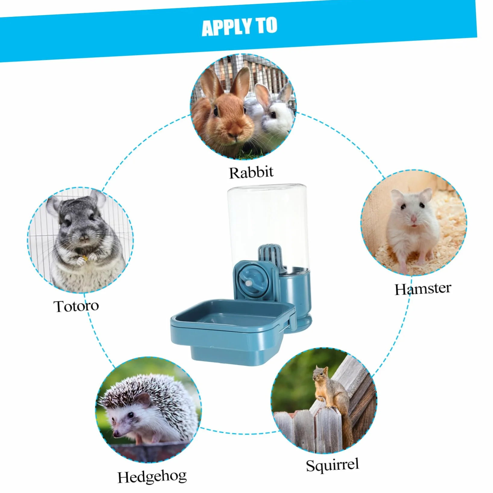 Mobestech Bevanda per Conigli Distributore D'acqua per Criceti Bottiglia D'acqua per Piccoli Animali Domestici per Conigli Mangiatoia per Gabbia Facile da Appendere e Pulire Utilizzo