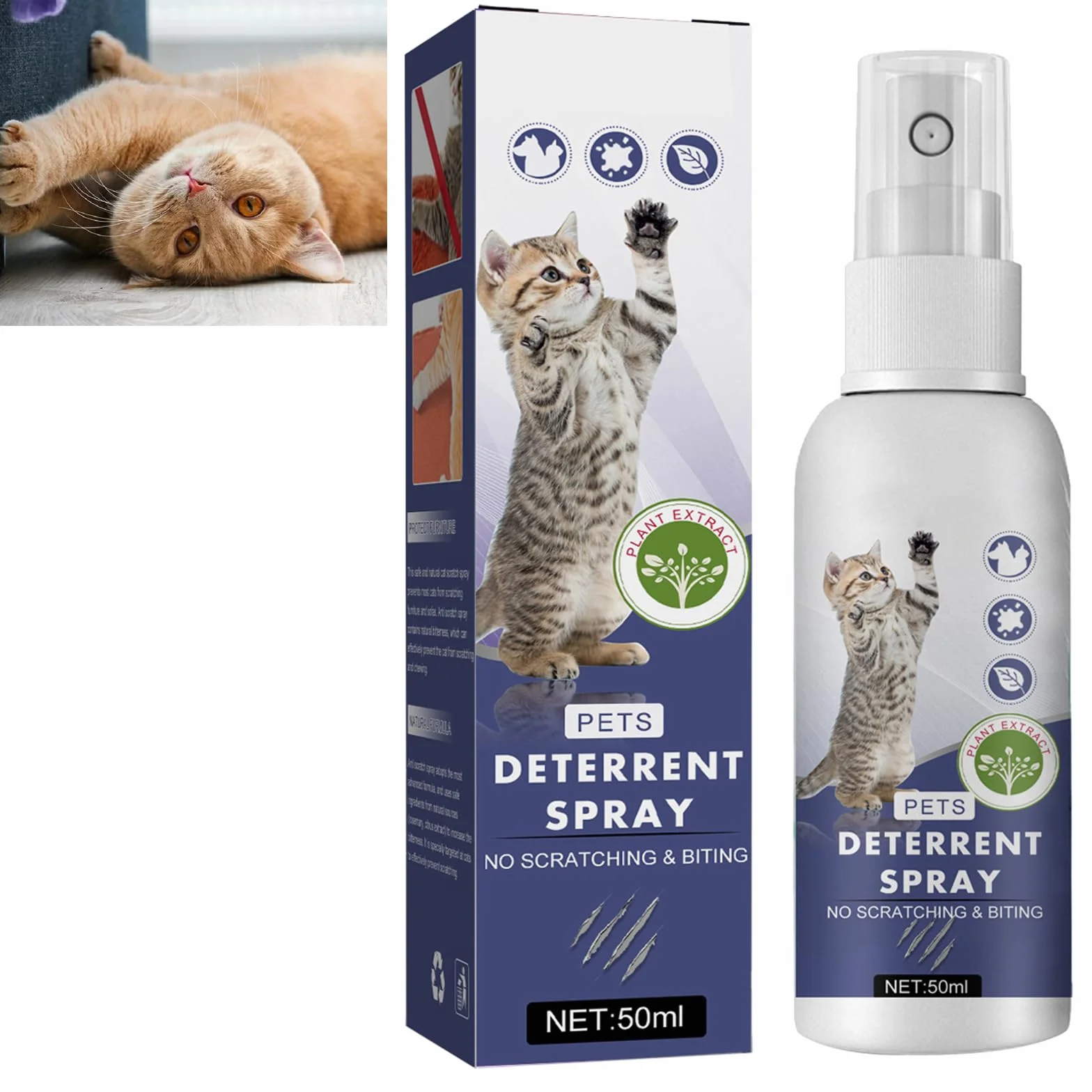 Spray AntiGraffio per Gatti,Gatto Anti Scratch Spray,Spray Anti-Masticazione,Spray AntiGraffio Gatti Divano,Gatti Cani Spray Amaro,Naturale Efficace Cane Anti Scratch Spray