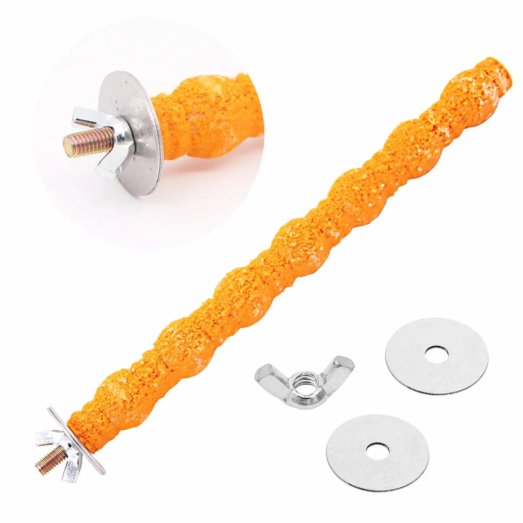 Wudong 6 Pezzi posatoi per pappagalli, Gabbia per Uccelli Colorata Scrub Stand Bar per Uccelli pappagalli pappagallini parrocchetto Cockatiels Conure Lovebird Cage Paw rettifica Giocattolo