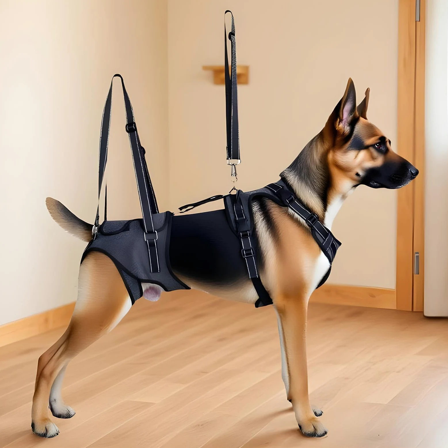 Imbracatura di sollevamento Gilet regolabile con cinghie di trasporto per | Maniglie Sollevatore Per Cani per cani anziani, disabili, riabilitazione e visite veterinarie