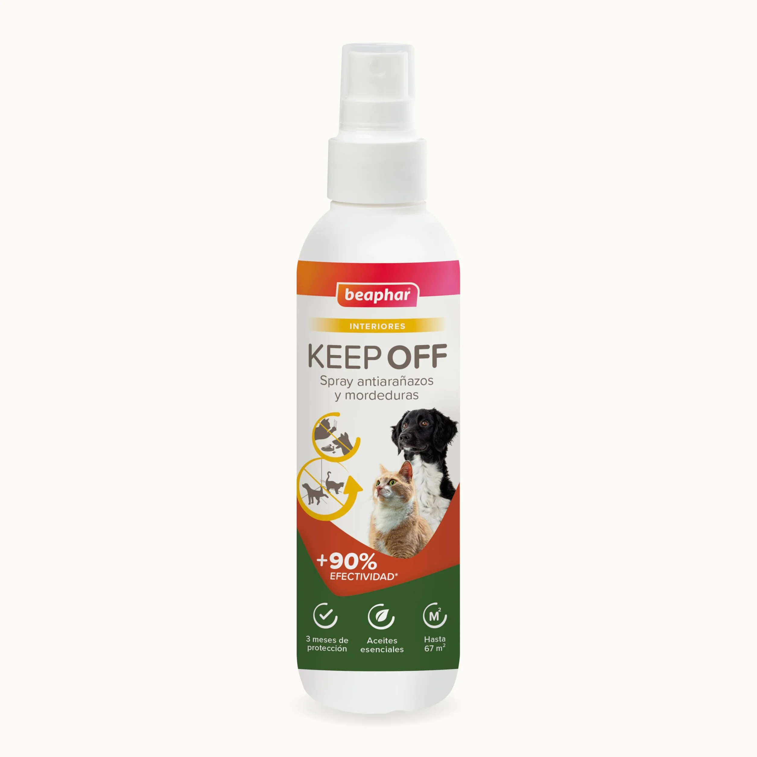 Beaphar Keep off - Spray Educatore Gatti e Cani - AntiGraffio - Antimuffa - Frena Le Cattive abitudini - Proteggi divani e mobili - Efficacia Repellente Immediata - con Oli Essenziali - 200 ml