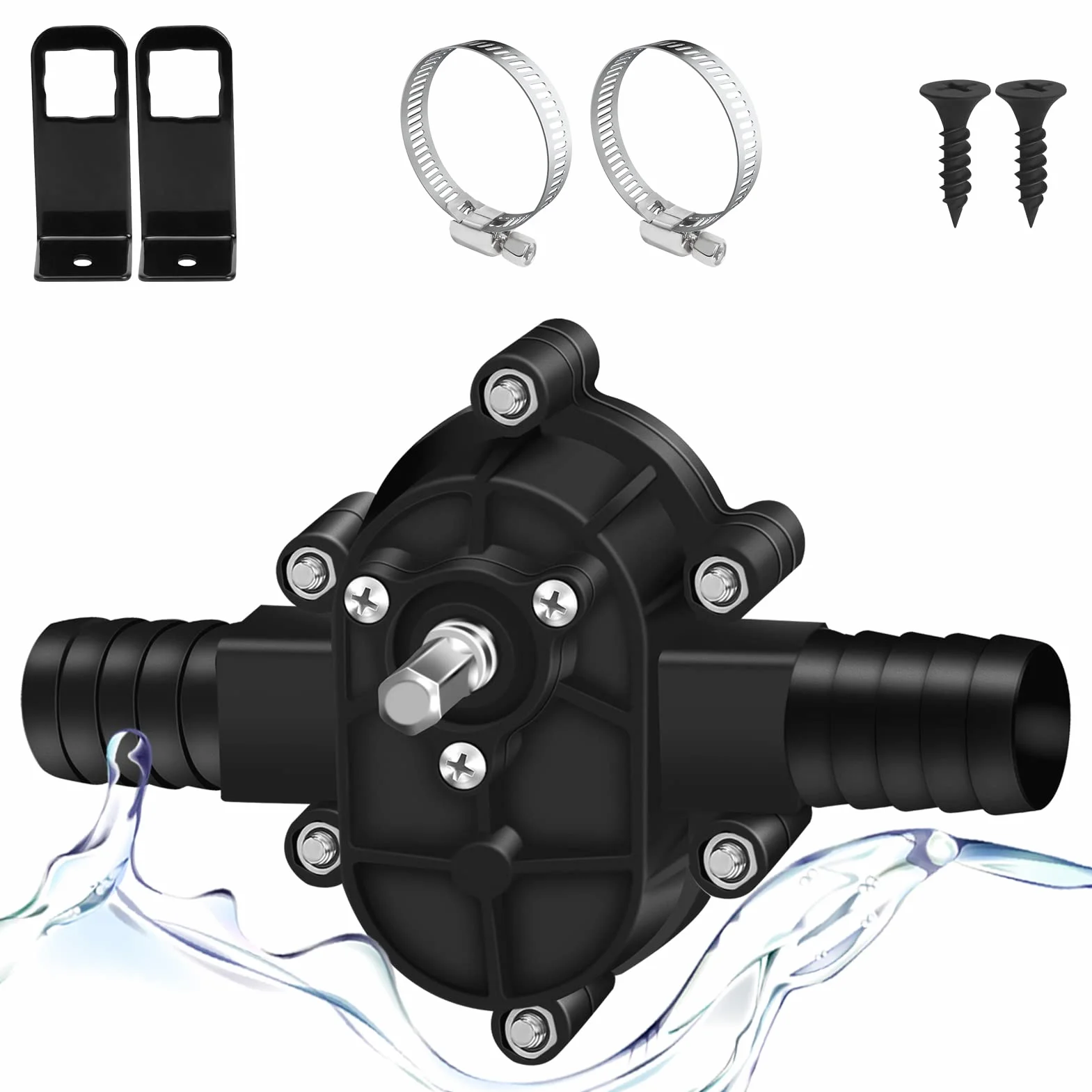 Mini pompa per trapano elettrico portatile Pompa per acqua alimentata a mano Pompa per acqua manuale,Pompe di trasferimento autoadescanti a mano per olio fluido diesel