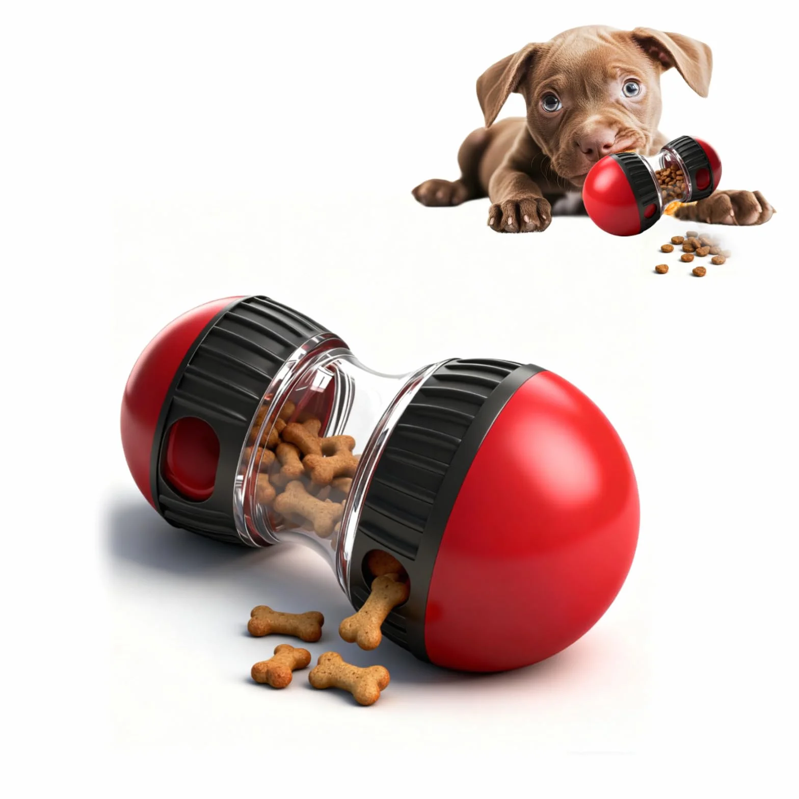 Giochi Interattivi per Cani, Giocattolo Intelligenza Cani, Interattivo Mangiatoia Lenta Che Migliora Digestione, Divertente Gioco di Occupazione per Perde Gatto Cane Distribuisce Cibo