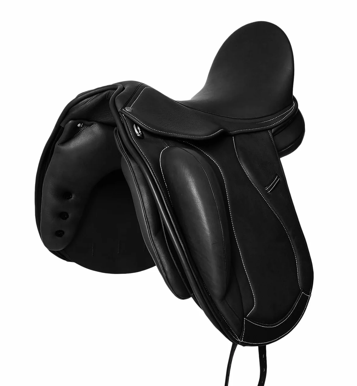 A&M Reitsport Dressur - Sella Chester in pelle, ferro da testa intercambiabile, albero Polyflex nero, misura 16,5 pollici
