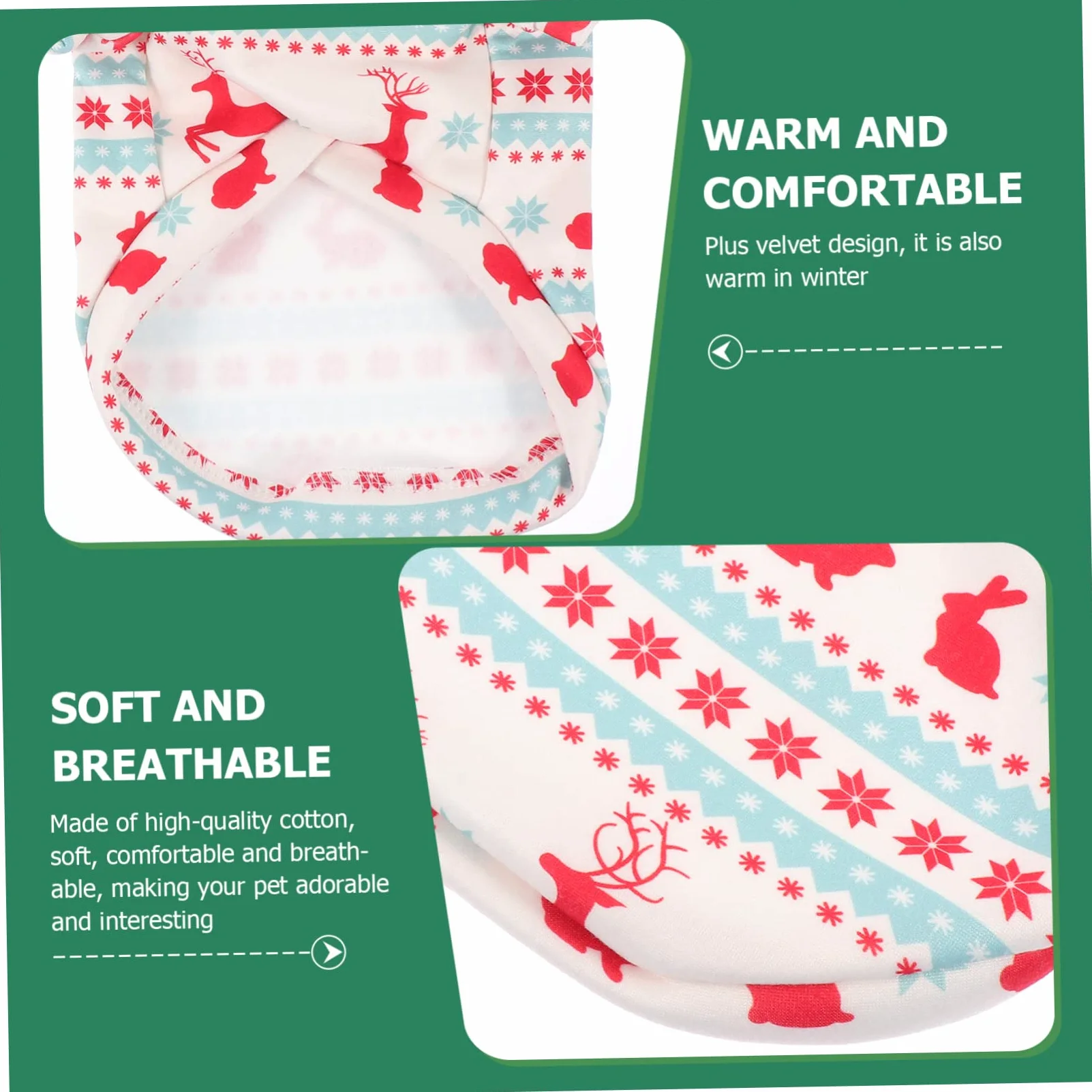 BESPORTBLE 1pezzi Vestiti per Cani Costume di Natale per Animali Domestici Abbigliamento Natalizio per Cani Resistente e Confortevole Compatto e Elegante per Feste e Passeggiate