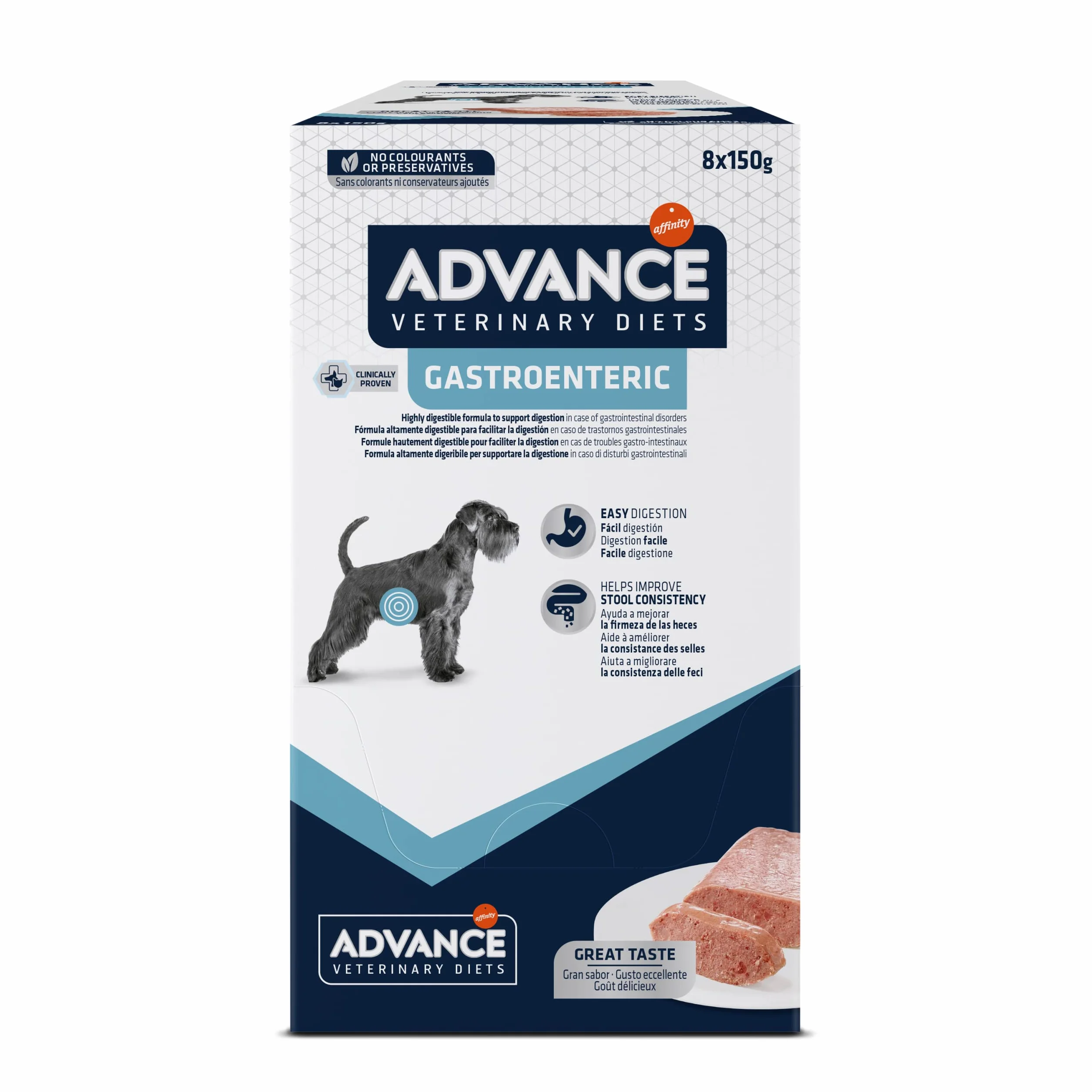 Advance Veterinary Diets Gastroenteric Cibo Umido per Cani Multipack 8x150g