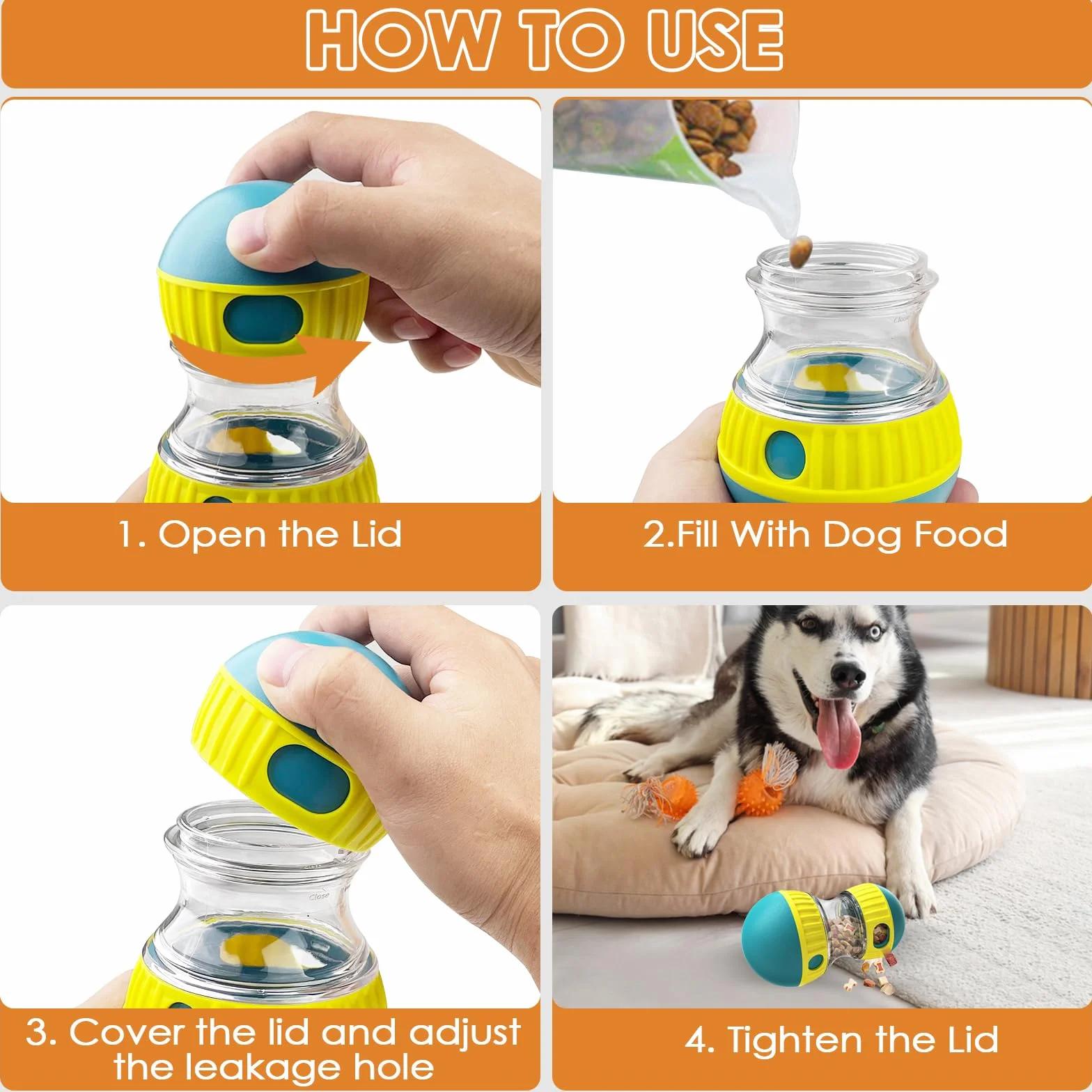 MeoZynxadril Giocattolo Interattivo per Cani, Intrattenimento e Alimentazione Lenta, Intelligenza, per Razze Piccole, Medie e Grandi