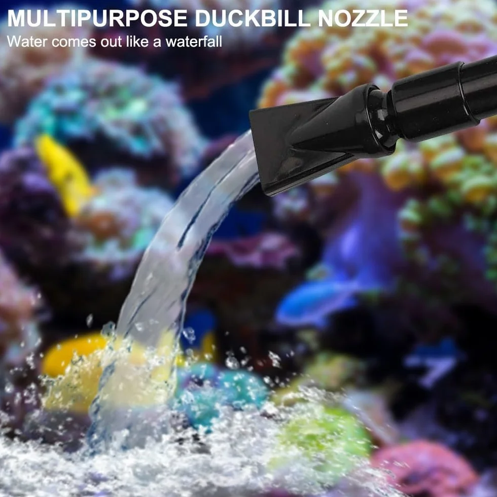 DONGKER Ugello a Becco Anatra per Acquario,3 Pezzi Adattatore Rotante a 360 ° per Tubo Uscita Acqua da Acquari