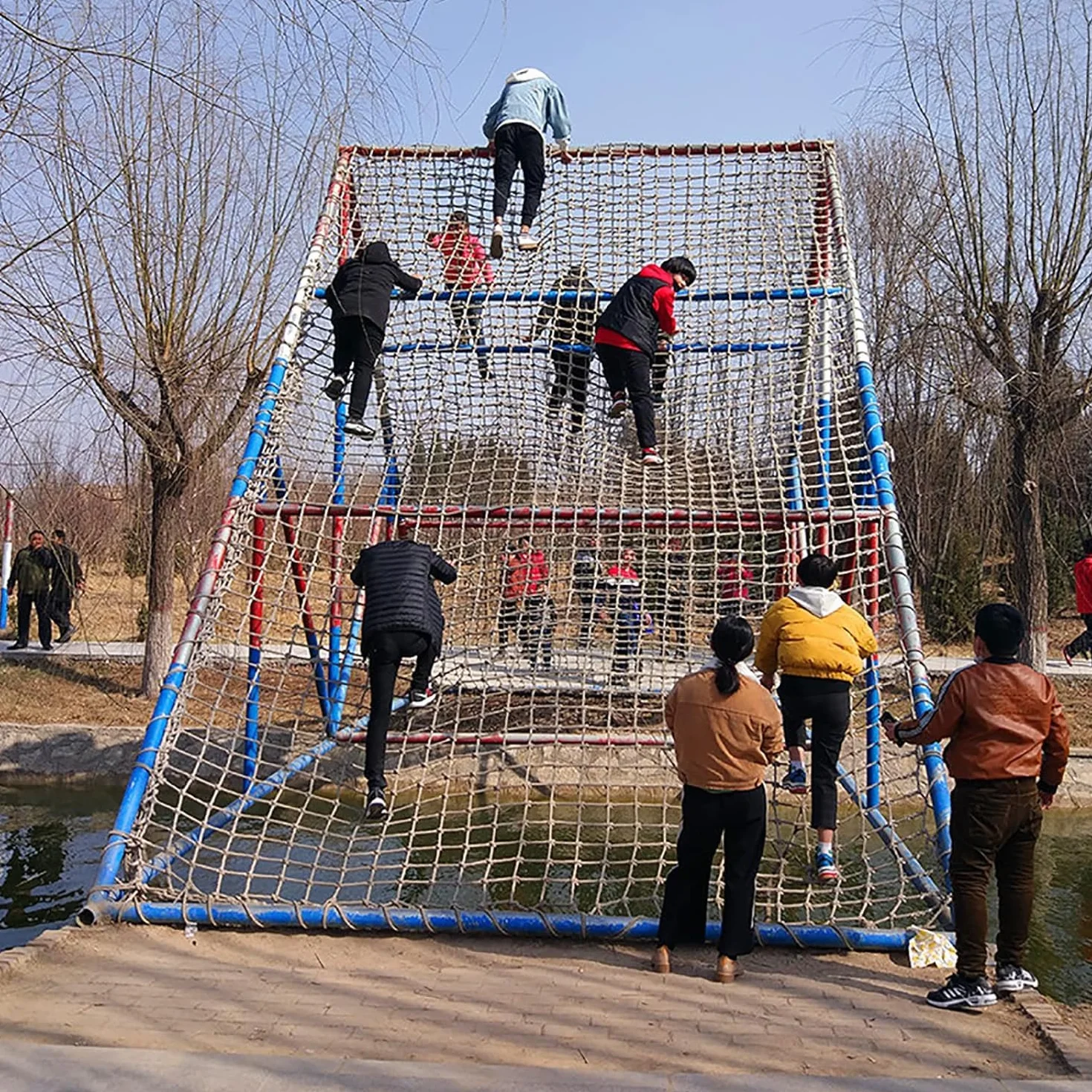 Rete Tessuta A Mano, Rete di Protezione in Corda di Canapa, Rete di Sicurezza per Parchi Giochi in Iuta Naturale con Varie Misure Disponibili(Size:1x3m)