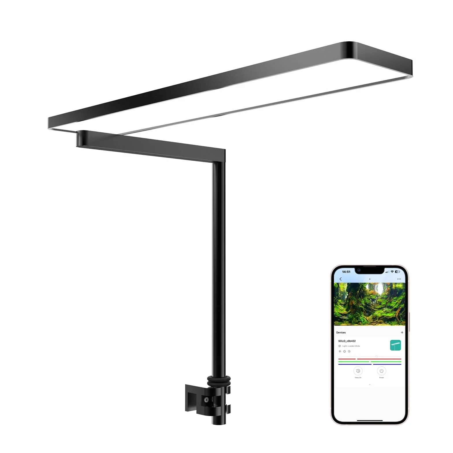 FZONE SOLO Serie Nano LED Lampada Acquario Spettro Completo Dimmerabile App Acquario Dolce Piantumato