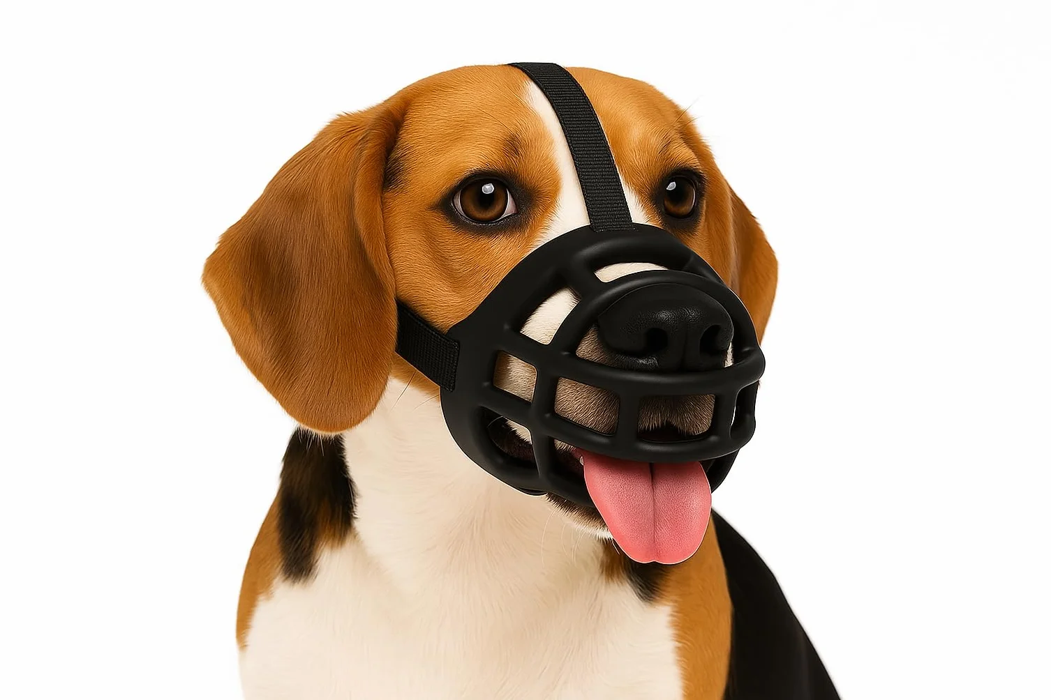 Museruola per cani – museruola cani taglia M – regolabile, in silicone morbido e confortevole – per addestramento, passeggiate e visite veterinarie – Flamingo Museruola Benzo M