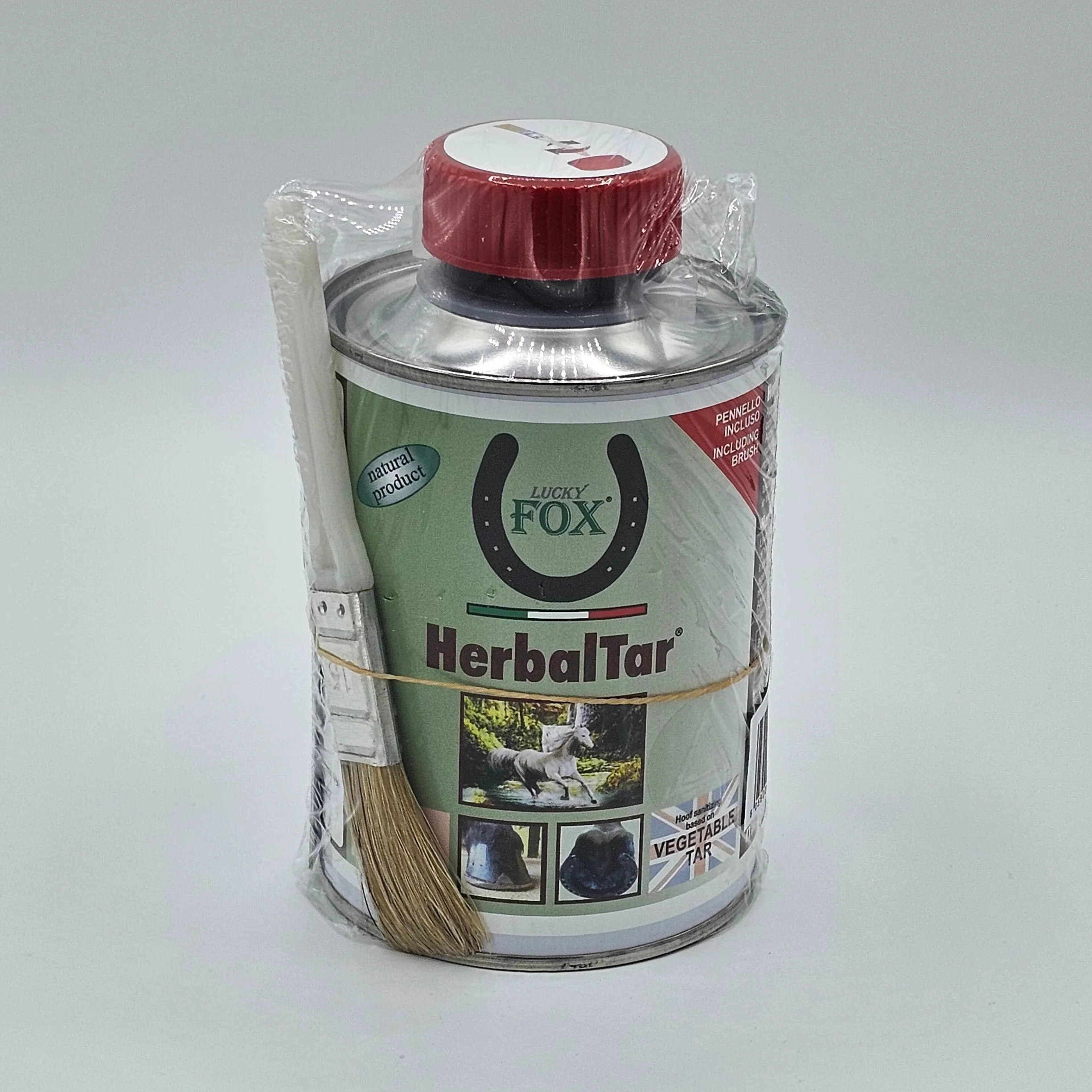 Lucky Fox HERBALTAR Catrame Vegetale, Soluzione per lo Zoccolo del Cavallo, Garantisce una condizione ottimale a Muraglia, Suola e Fettone. Crea una barriera naturale agli agenti esterni, 500ml