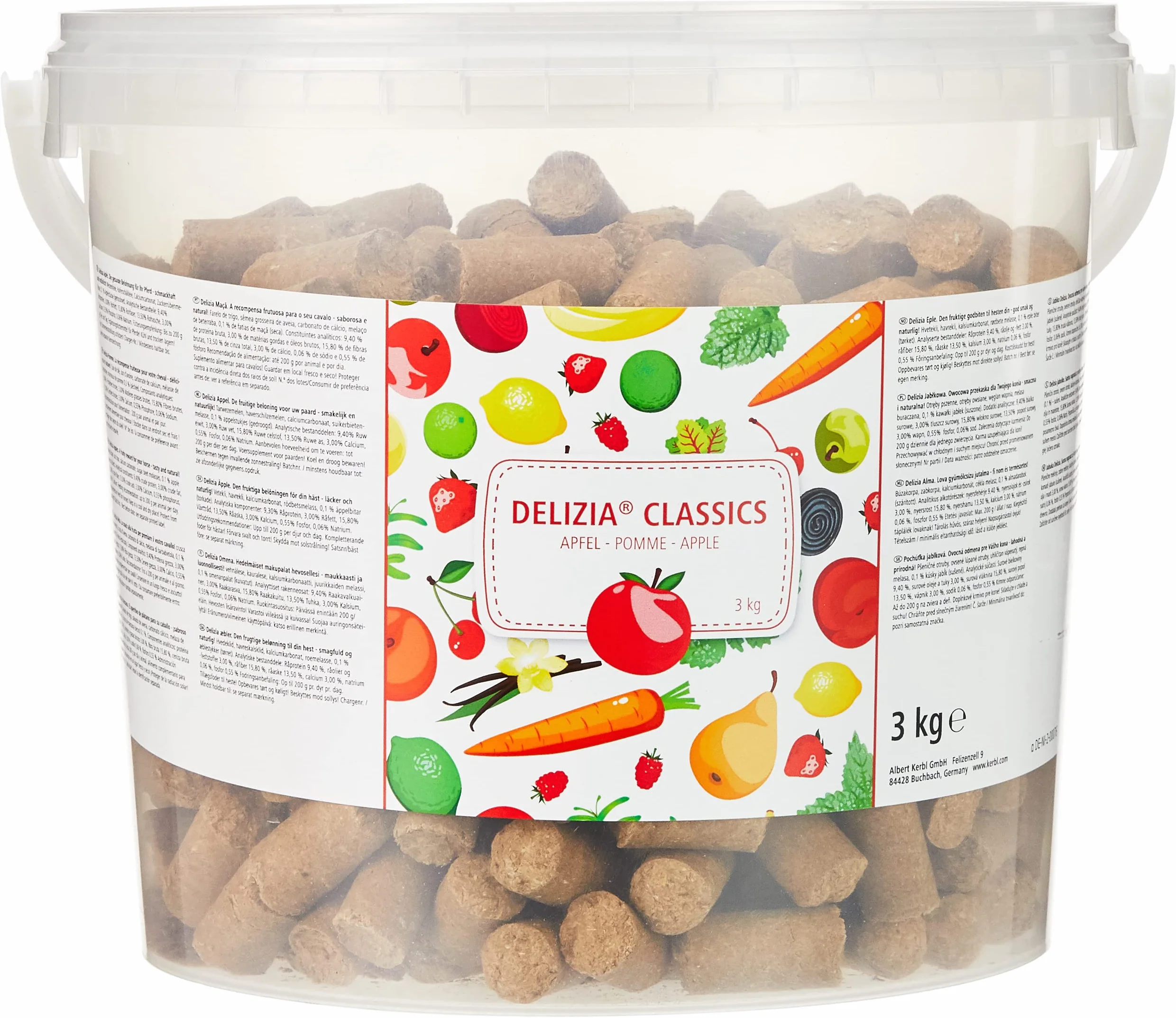 Delizia dadi ricompensa Classic mangime per cavalli 3 kg mela minerali vitamine