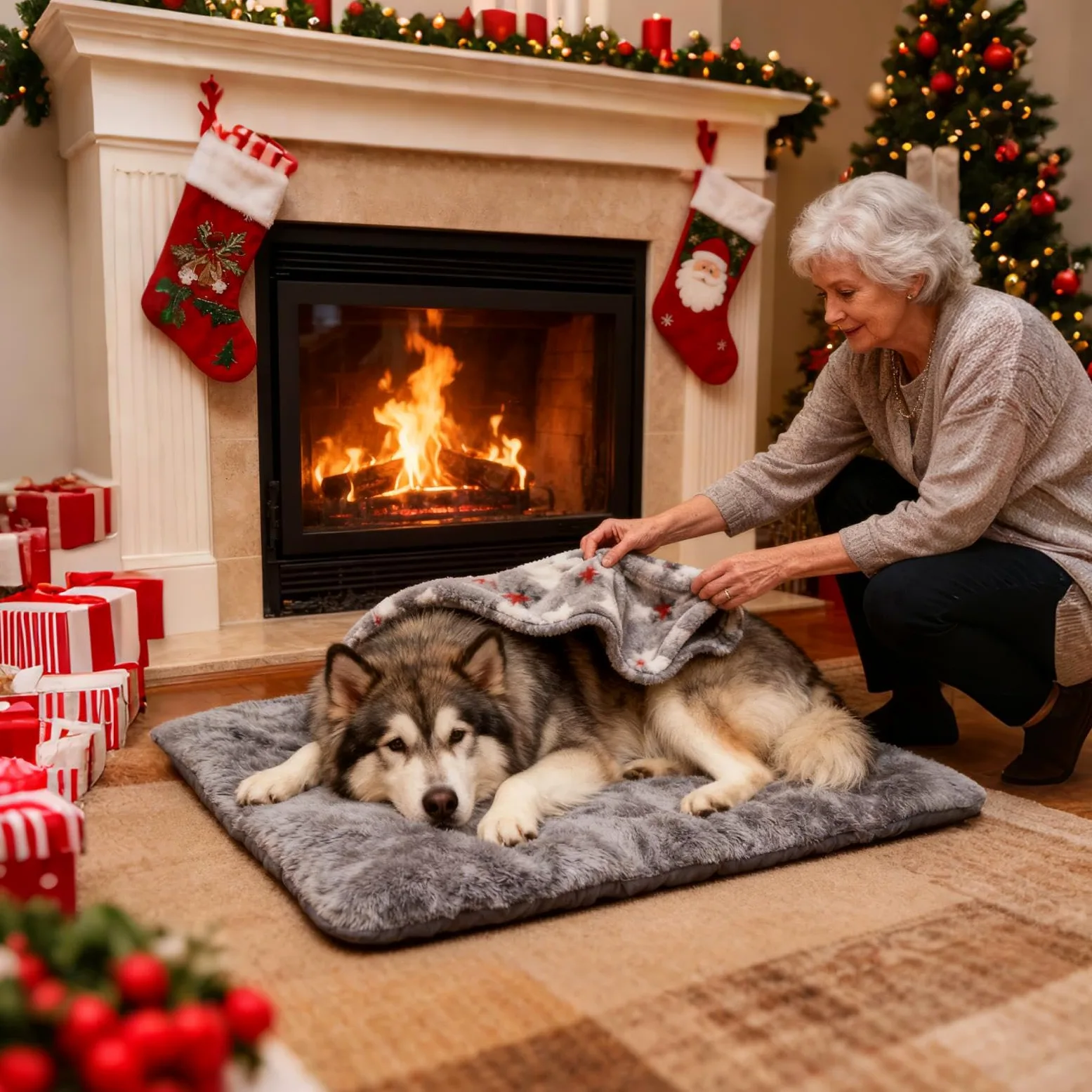 Invernale Per Cani Comfortevole Grande Cuscino Antiscivolo per Animali | Materassino Da Per Gabbia E Cuccia Per Appartamento Dormitorio Casa Soggiorno Camera Da