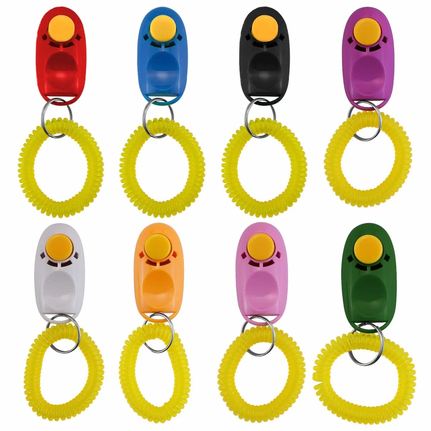 8 Pezzi Addestratore per Animali Domestici, Forniture per Animali Domestici, Strumenti di Assistenza per Addestramento per Cani, Clicker di Addestramento per Cani.