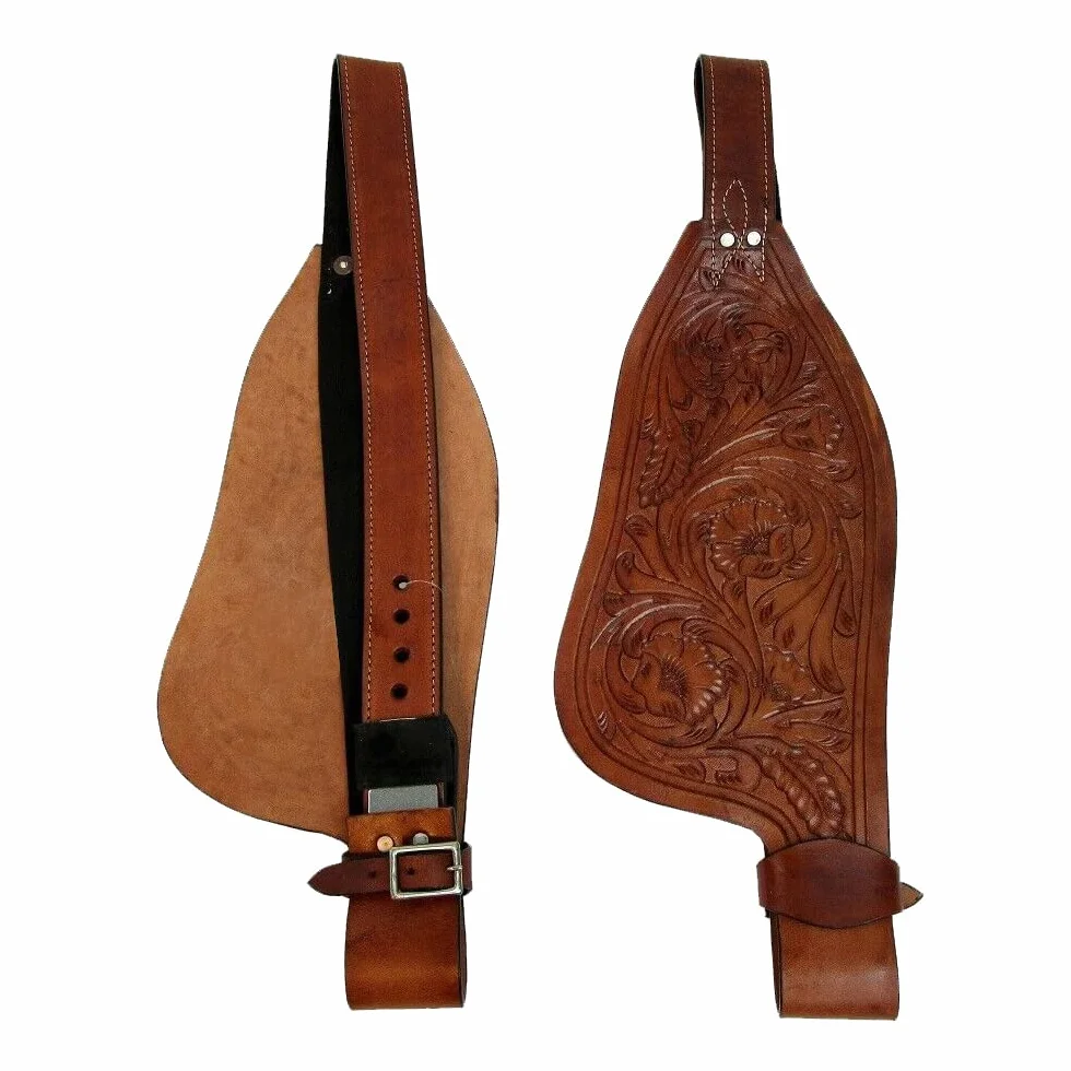 Cavallo Western Adulto Tooled Vera Pelle di Ricambio Parafanghi Sella Fatto a Mano Venduti in Coppia ME-WSF-002