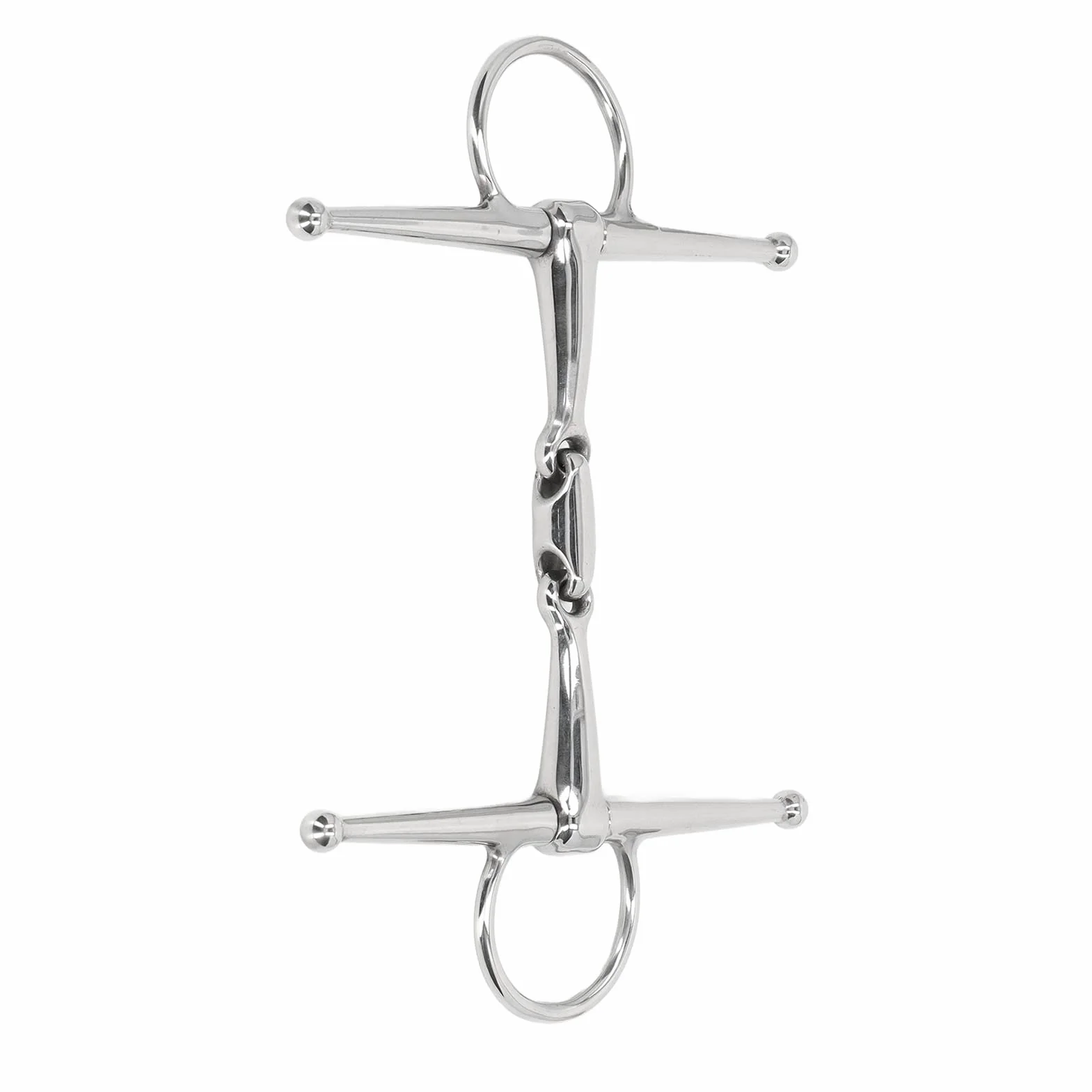 Bocchetta per cavalli in acciaio inossidabile da 135 mm per cavalli da allenamento e equitazione, premium, durevole, facile da controllare, design sicuro e amichevole, attrezzature per sport all'aria