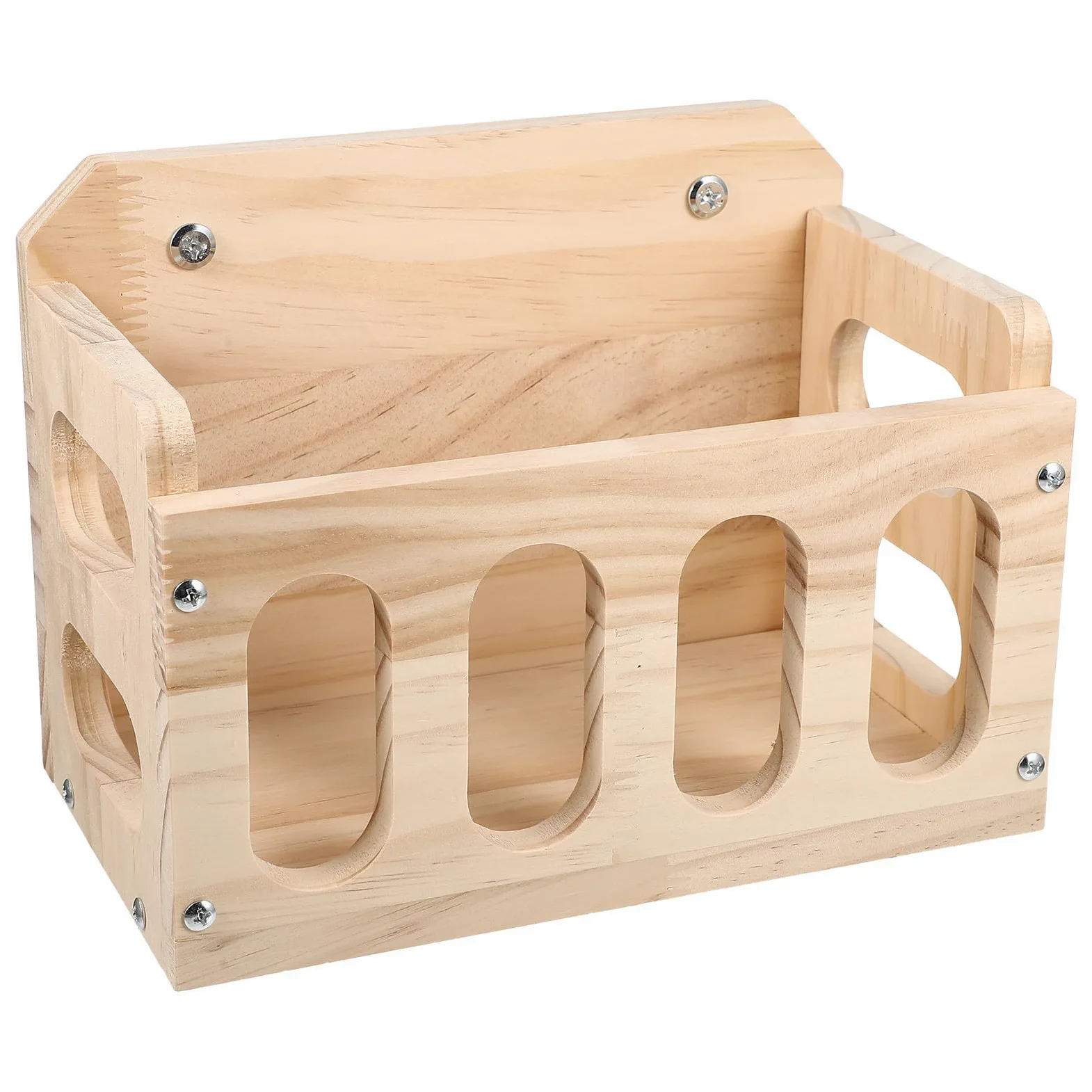 Mangiatoia in Legno per Coniglio e Cincillà, Design Fisso, Khaki | Gabbia da Pet, Struttura Cava, Facile da Installare, Mantiene Cibo Ordinato e Riduce gli Sprechi
