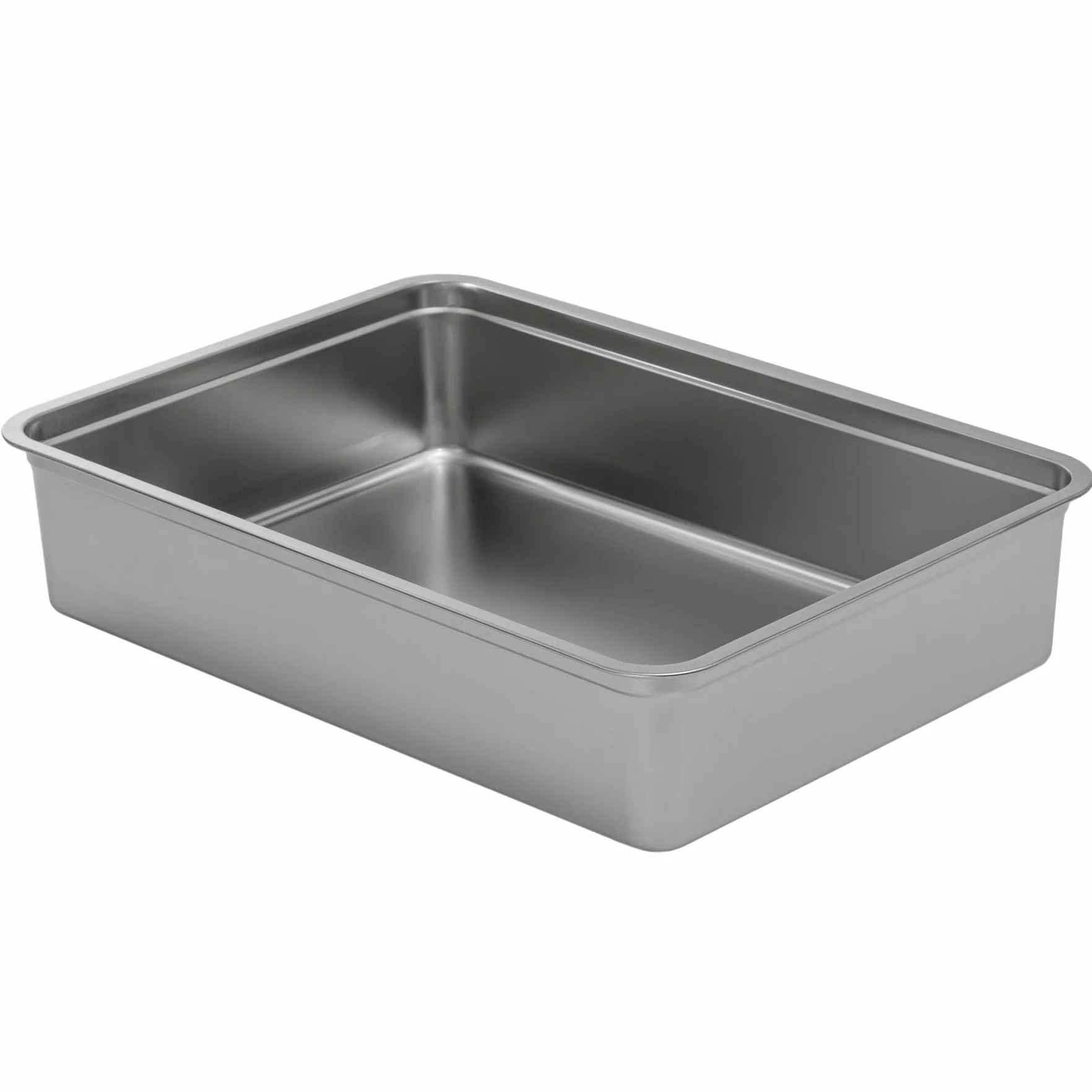 Vaschetta inferiore in acciaio inox, per lettiera per gatti, 70 x 50 x 15 cm
