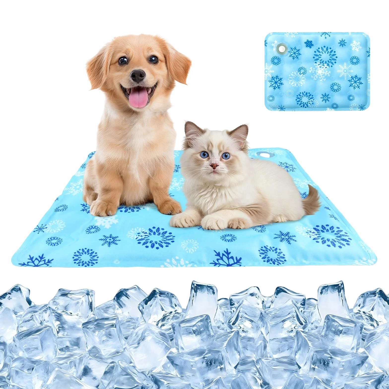 Cuscino Refrigerante ad Acqua per Cane Piccolo e Gatto, Tappetino Rinfrescante Anti Caldo
