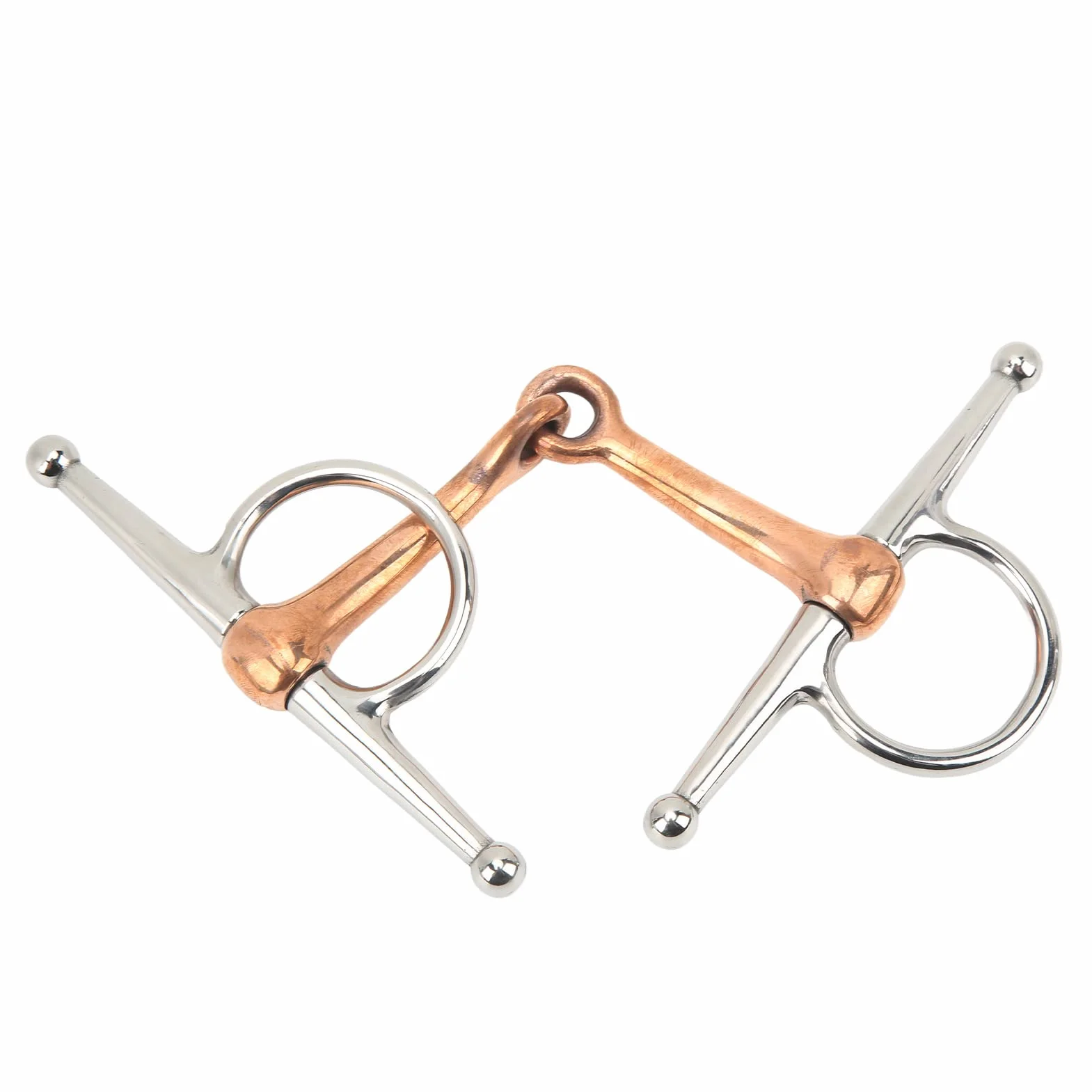 KIMISS Filetto per Cavallo Filetto a Guancia Intera Inglese Filetto a Guancia Intera per Cavallo Filetto Ad Anello in Acciaio Inossidabile per Accessori per Cavalli da Esterno 125Mm