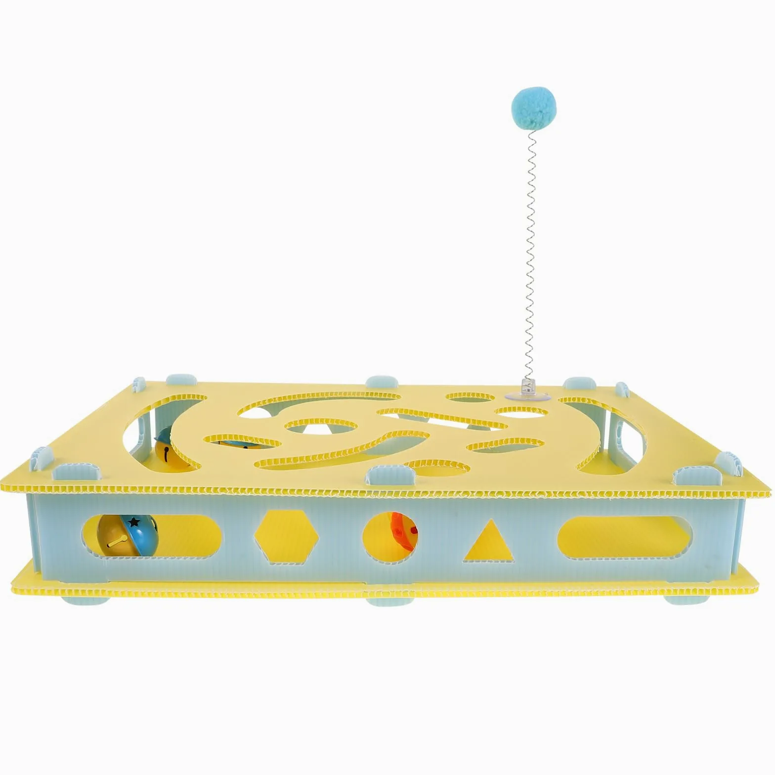 BESTonZON Gioco Interattivo per Gatti Labirinto Distributore di Cibo e Dolcetti Puzzle Giocattoli di Arricchimento per Alimentazione Lenta Supporto per attività Fisiche e Stimolazione Mental