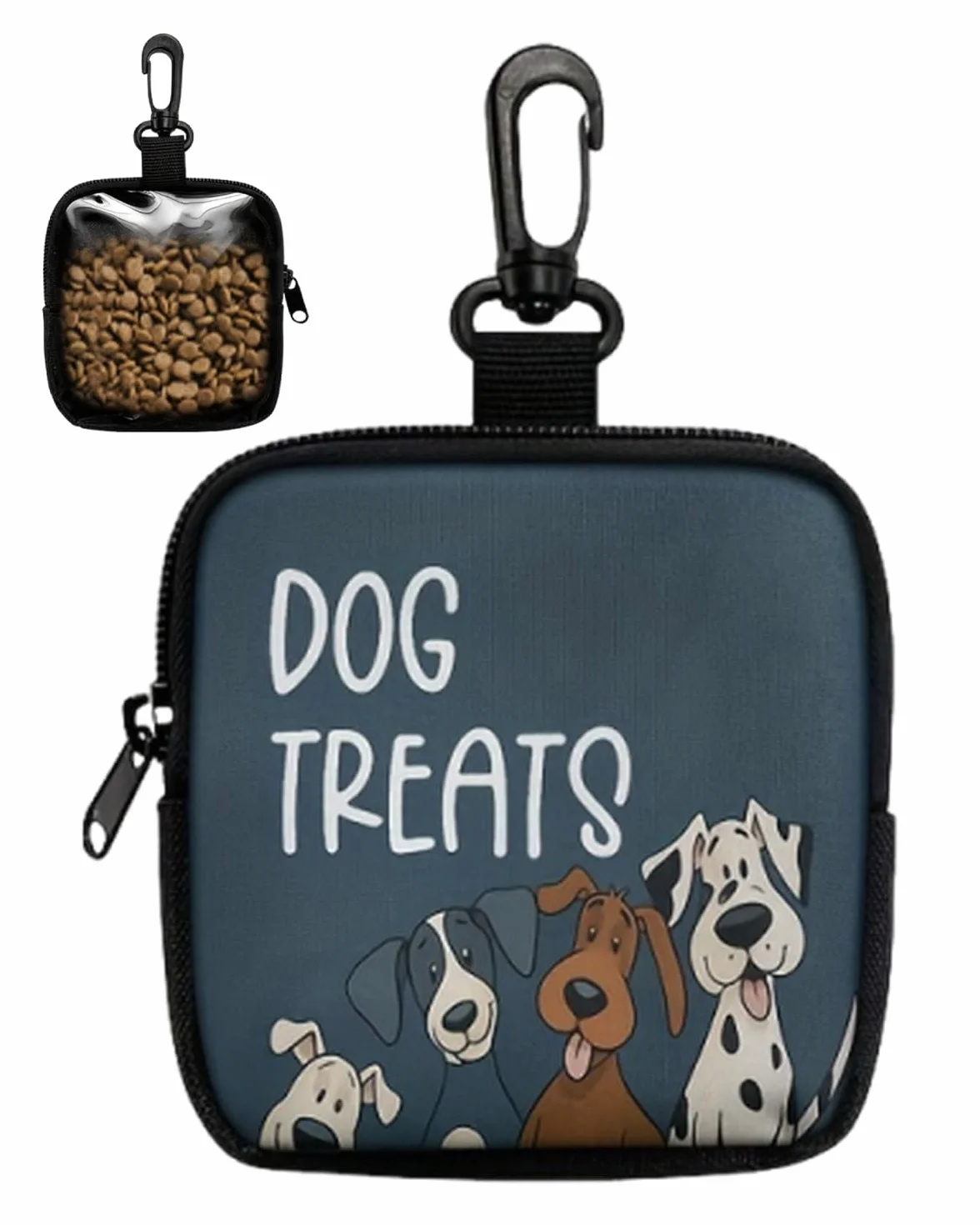 Borsa per addestramento per cani, borsa premi, borsa per cani con dispenser di sacchetti di cacca e cintura regolabile, colore: grigio