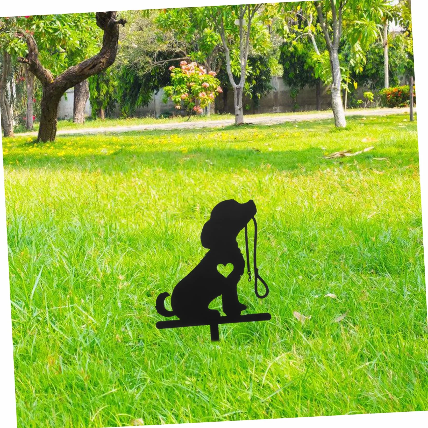 Decorazione Da Giardino Con Picchetto Per Cani Metallo Statuetta Artistica Per Esterni Ornamento Per Cortile e Recinzione Per Giardini e Spazi All Aperto