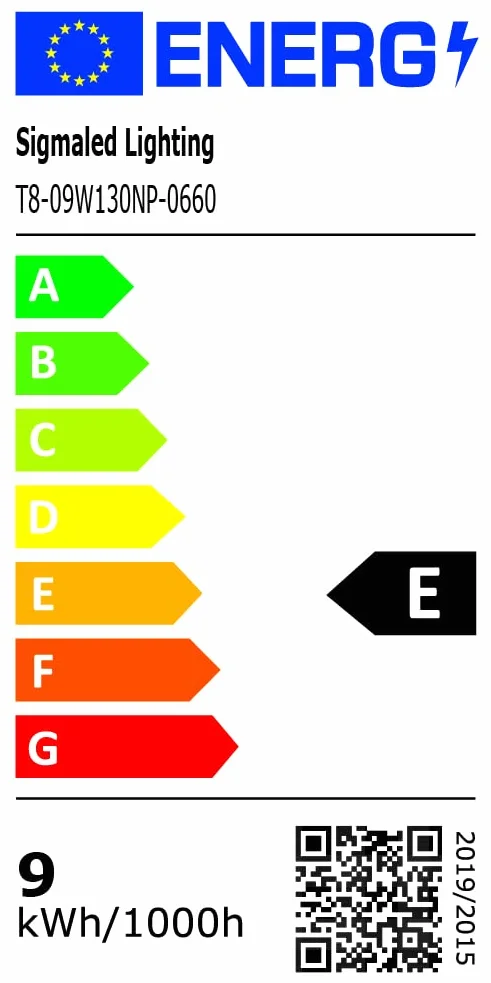 Sigmaled lighting - TUBO LED T8 G13 60cm 9W PROFESSIONALE - Alta efficienza 1170lm (130lm/W) - Luce bianca FREDDA 6000K - Sostituisce neon 18W - Fascio 300° - LED starter fornito - PACK da 10