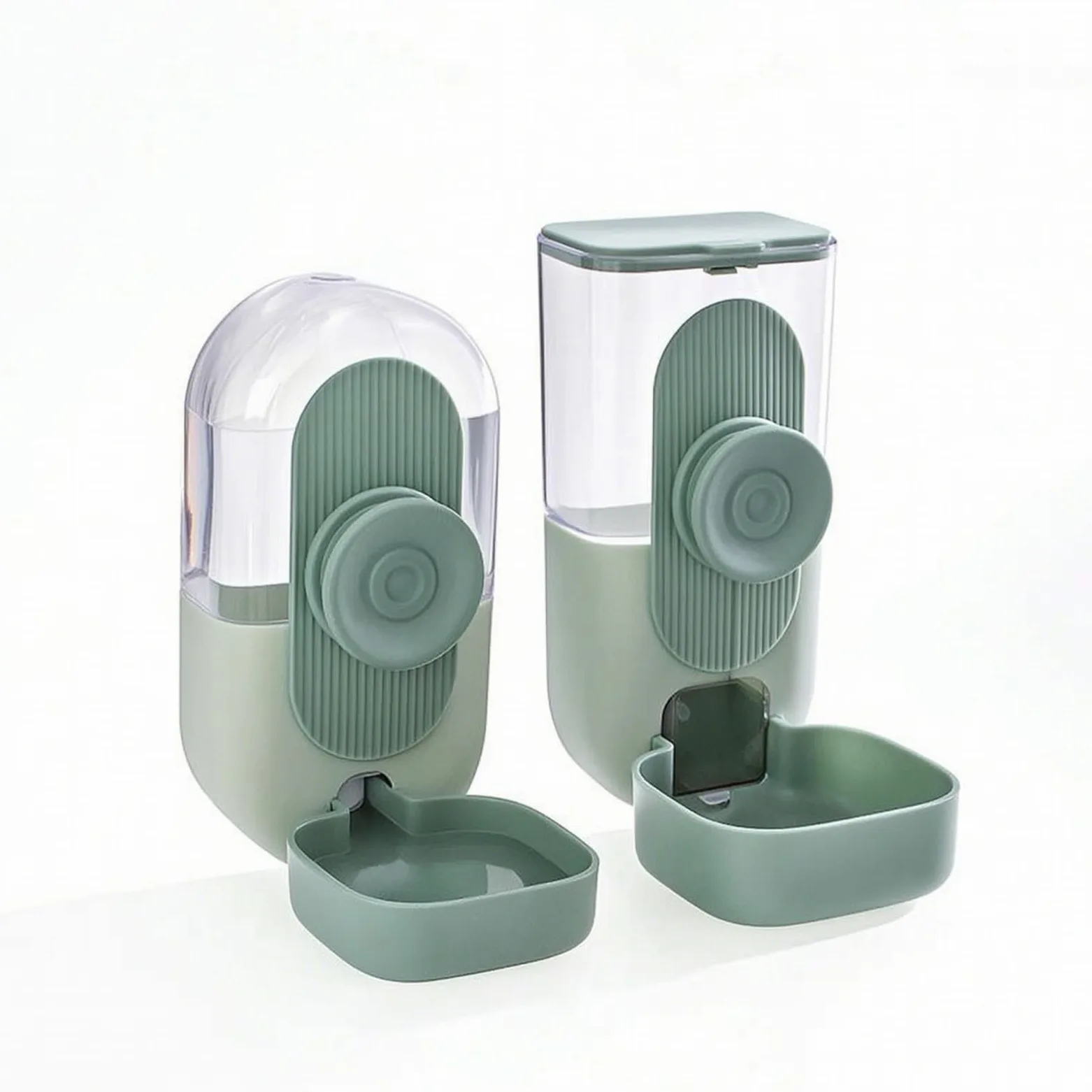 Colcolo Distributore d'Acqua Mangiatoia E Abbeveratoio per Pet a Flusso Continuo per Crocchette Serbatoio Trasparente in Plastica Resistente Fissaggio Adatto per Cani Gatti Conigli