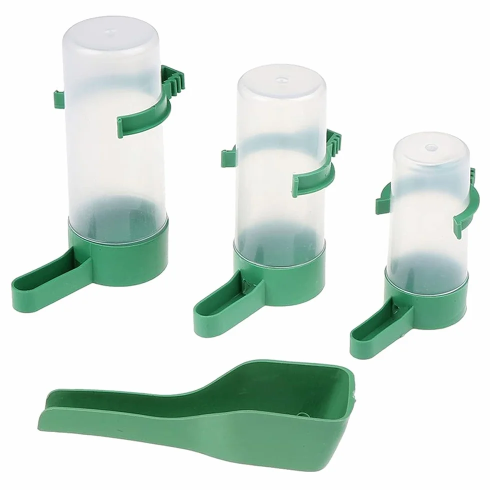 Abbeveratoio ad acqua per uccelli Abbeveratoio con pinza forniture per uccelli di Compagnie per pappagalli di Parruca Perruca calopsitte inseparabile