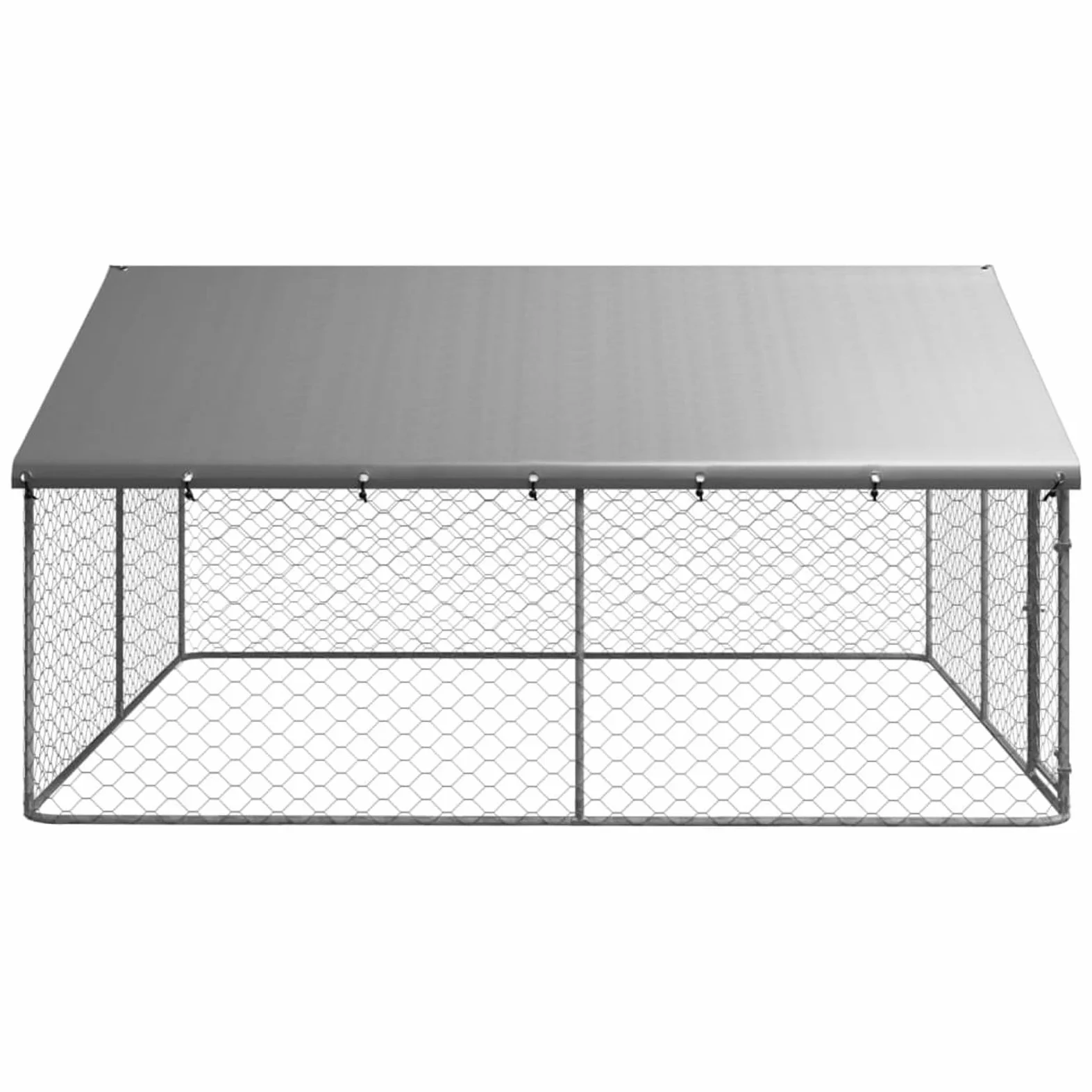 Homgoday Cuccia per cani da esterno con tetto, 300 x 300 x 150 cm, cuccia per cuccioli di cane, recinto da giardino, gabbia per recinto, box adatto per cani, cuccioli, gatti e conigli, animali e