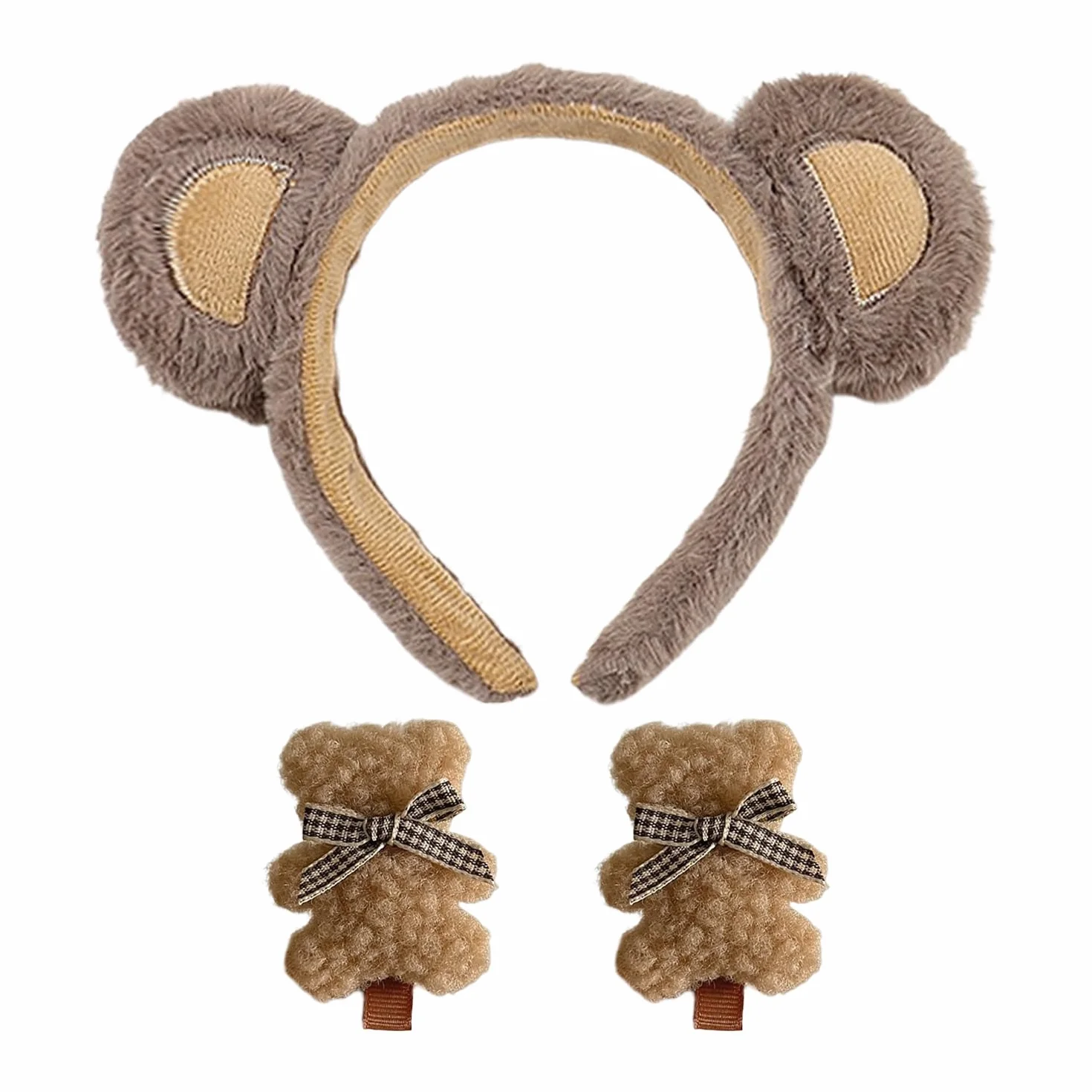 Fascia Per Orecchie Da Orso, Copricapo In Peluche, Accessori Per Capelli Simpatico Cartone Animato