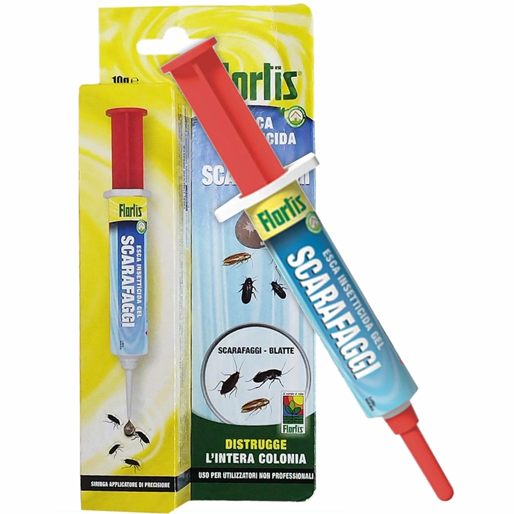 FLORTIS ESCA IN GEL PER SCARAFAGGI 10GR IN SIRINGA ACCESSORI FAI DA TE GIARDINAGGIO