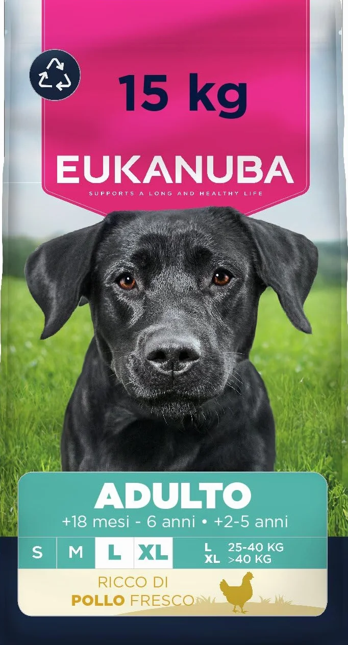 EUKANUBA Cibo secco per Cani con pollo fresco per razze di taglia grande, 15 kg
