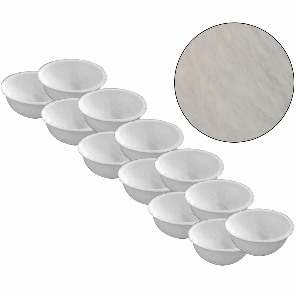 12 Unità Nido per Canarini in Poliestere - Ricambio Universale per Nidi a Cestello/Coppa, 10x10cm