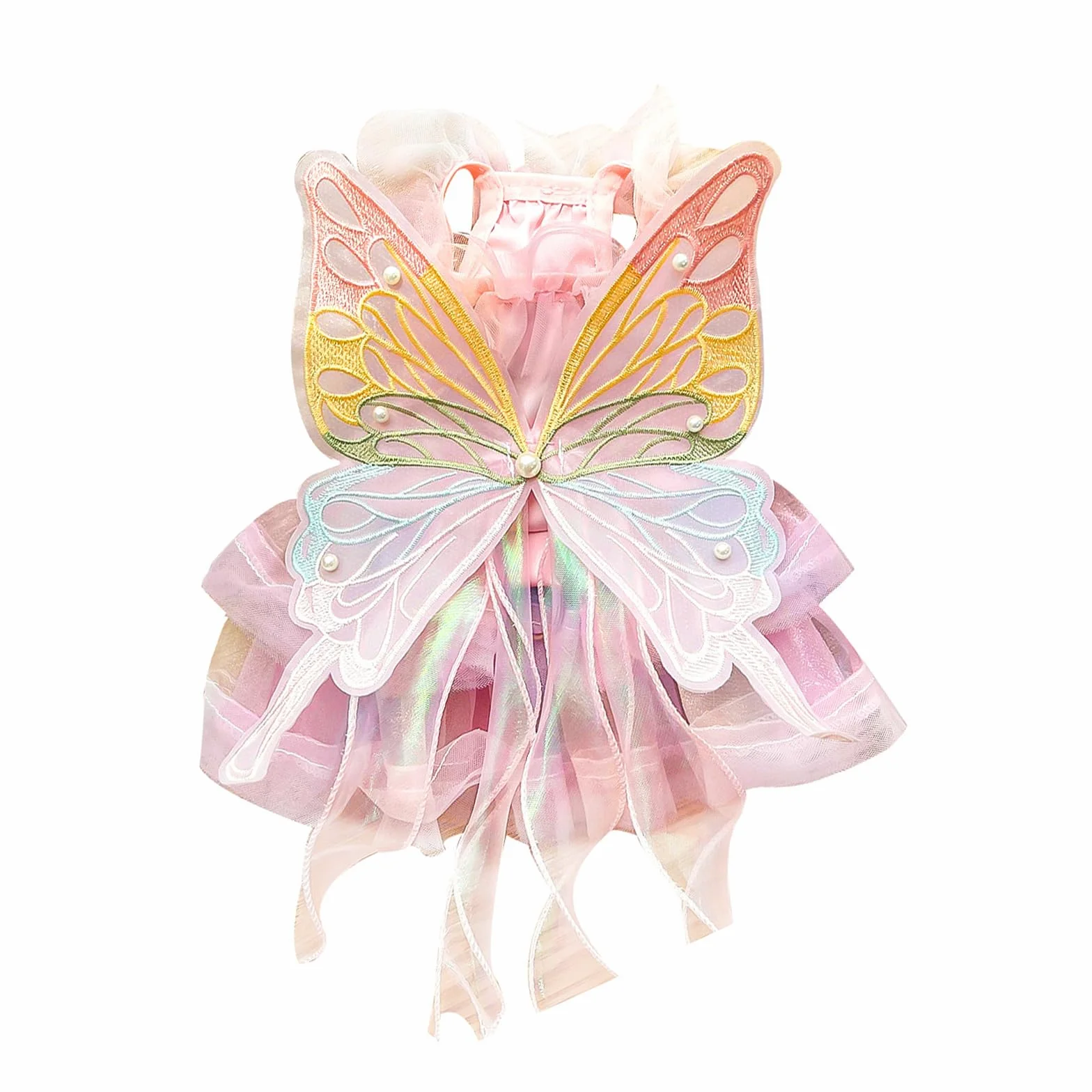 Abito da principessa per cani, abito da sposa con gonna tutù multistrato, rosa, XXXL