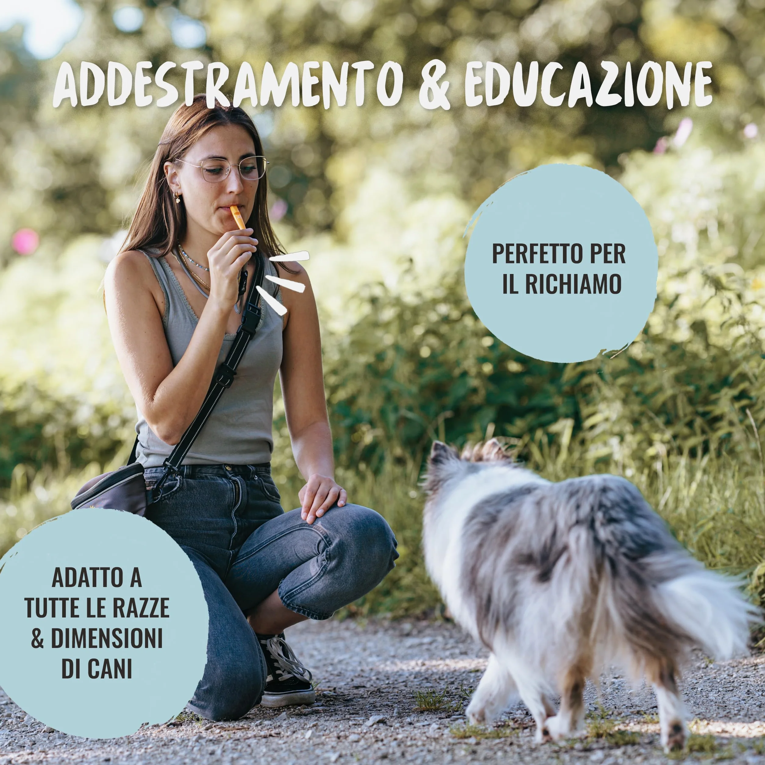 Rudelkönig Fischietto per Cani Richiamo - Fischio per Cani Addestramento Professionale - Fischietto Cani con Cinturino Regolabile