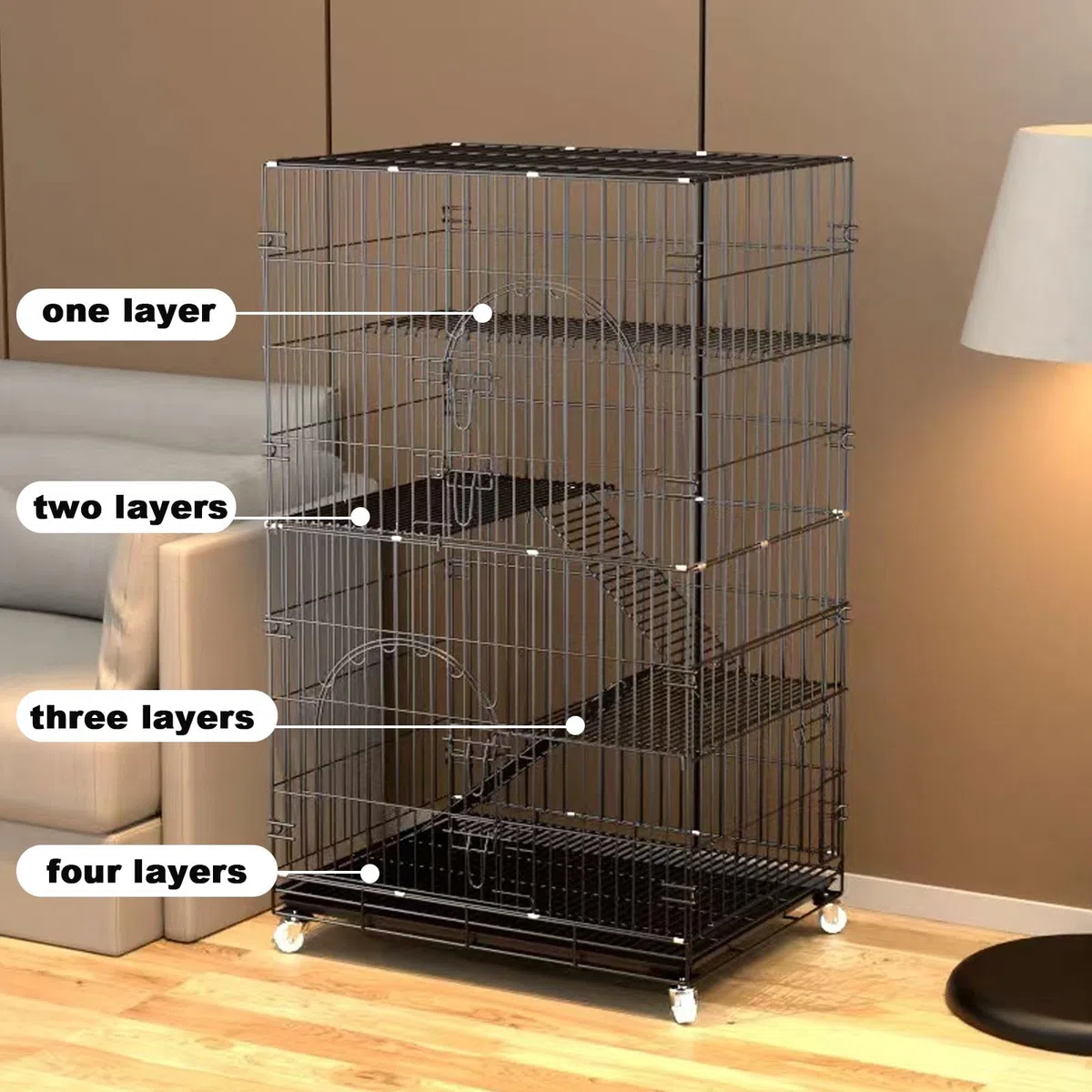 Catio, recinto per gatti da esterno, grande gabbia per gatti con tetto, amaca, ponte fai da te, cuccia per animali domestici, 1-5 gatti, box per camper, giardino, in ferro robusto, kit Catio per